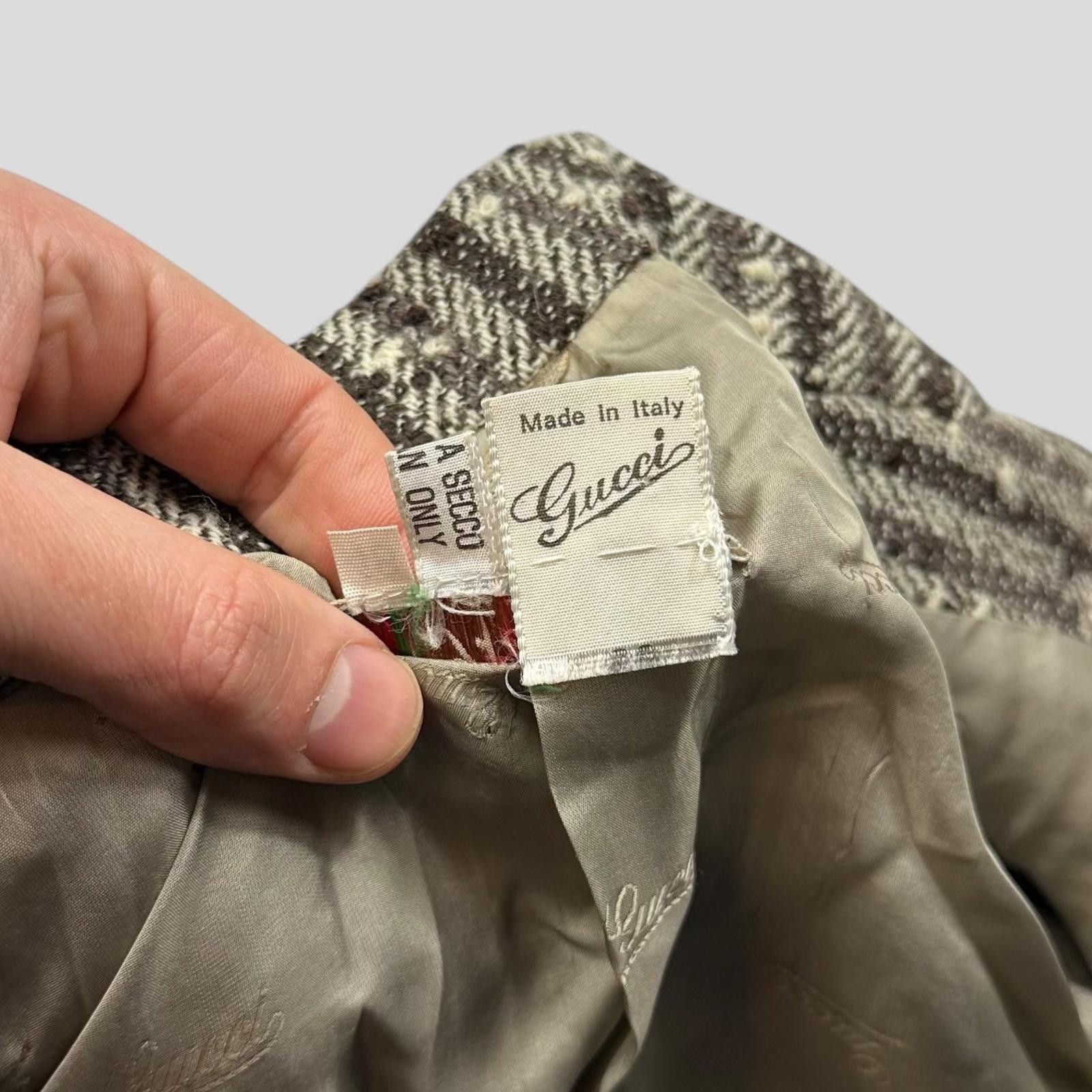 Gucci Gucci 1970’s Tweed Striped Wool Blazer Jacket - IT46 (S/M) Size US M / EU 48-50 / 2 - 7 Thumbnail