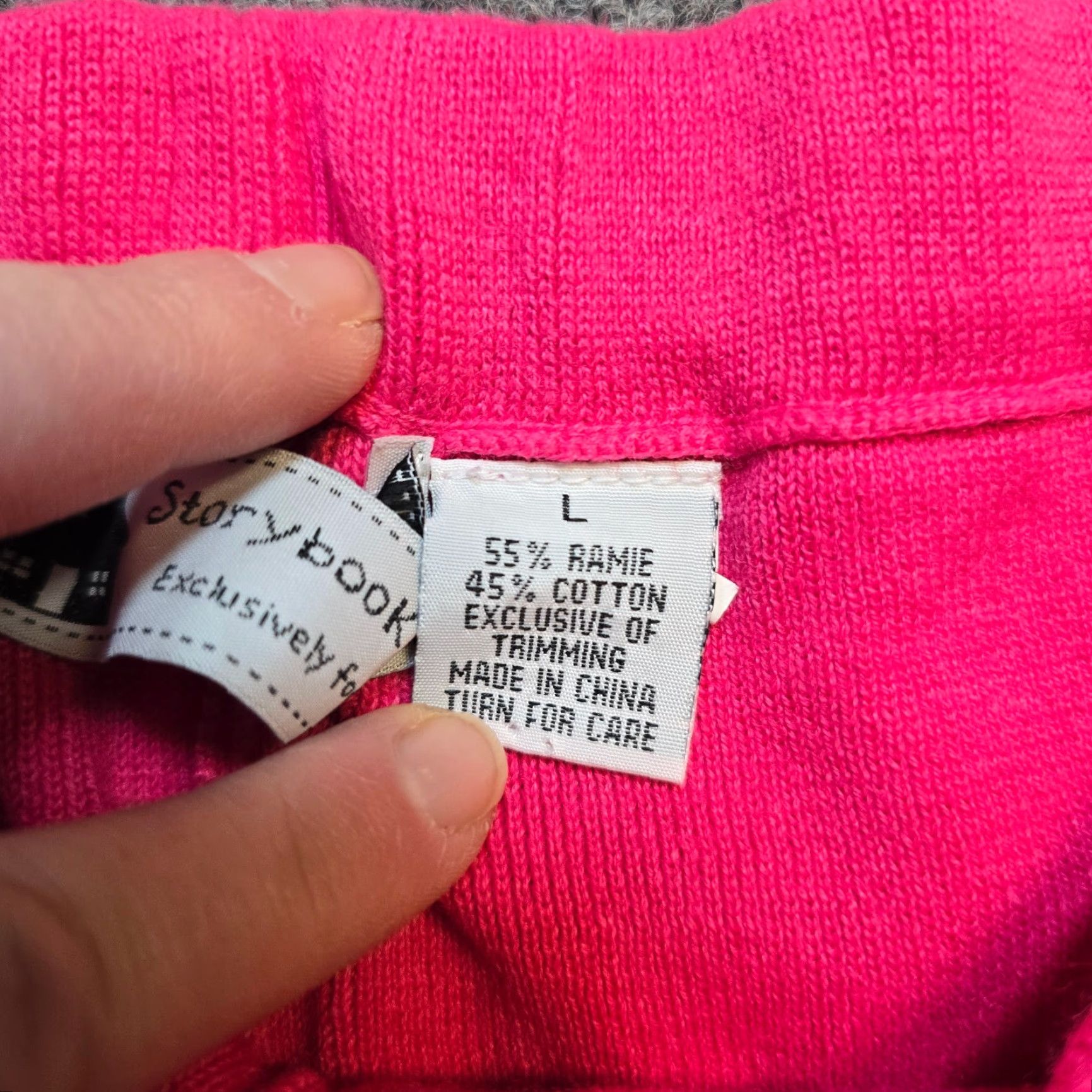 Vintage VINTAGE Storybook Knits Sweatpants Womens Size Large Pink Floral Embroidery Ramie Casual Size 36" / US 14 / IT 50 - 6 Thumbnail