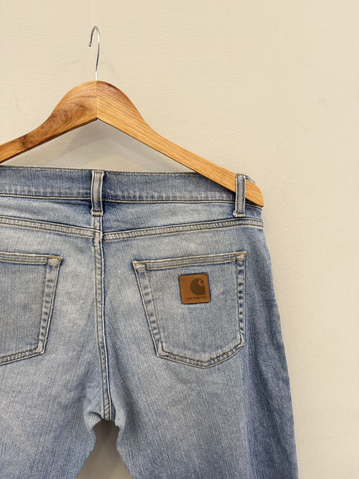Carhartt × Carhartt Wip × Vintage Crazy Vintage 90s Carhartt Jeans Relaxed Fit Light Wash Work Size US 33 - 4 Thumbnail