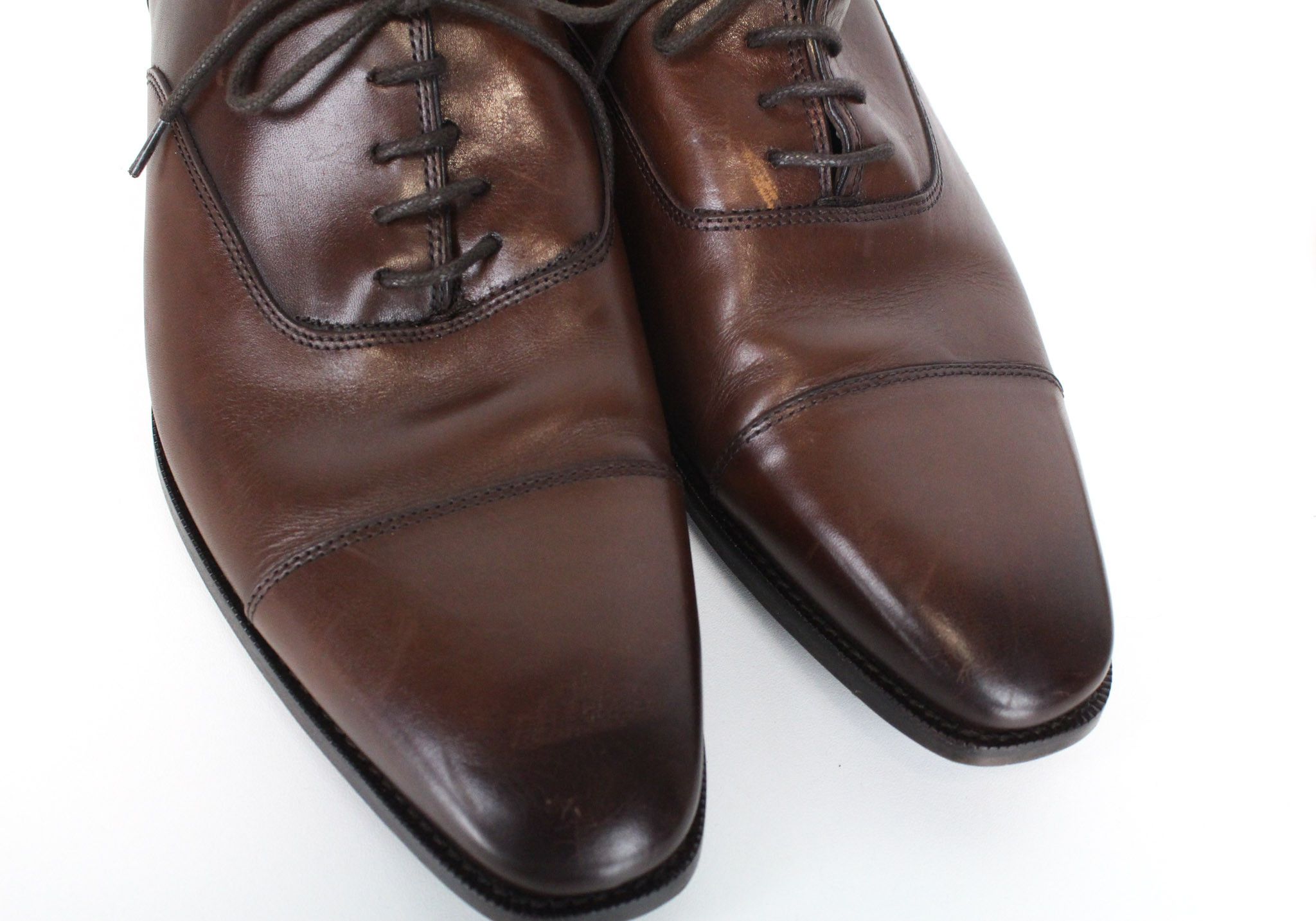 Suitsupply EU44 Brown Leather Laced Low-Top 72107 Size US 11 / EU 44 - 9 Thumbnail