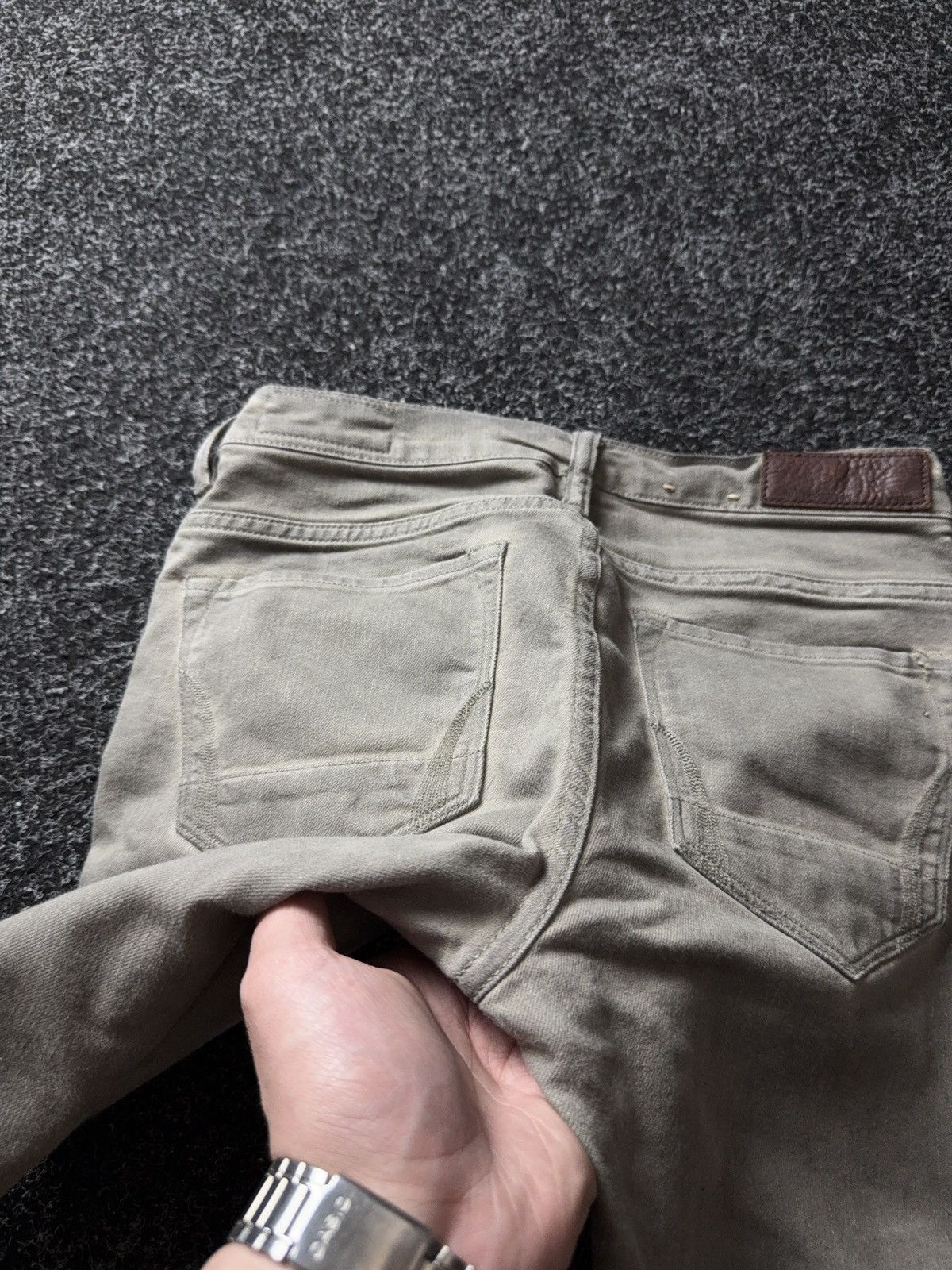 Allsaints AllSaints Grey Slim Jeans Rick style Minimal Stretch Denim Size 27" / US 4 / IT 40 - 17 Thumbnail
