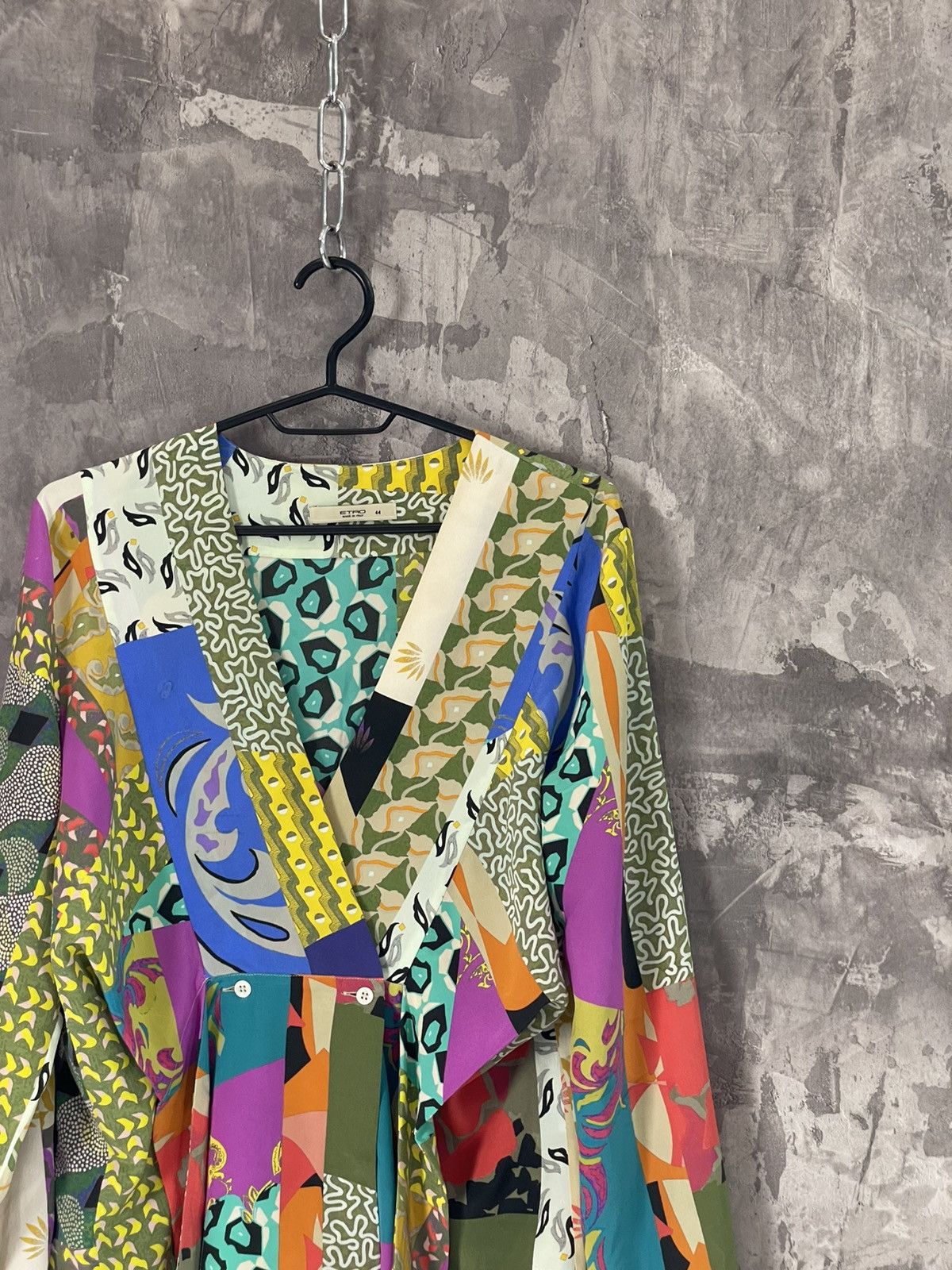 Etro Etro Vintage Multicolour Avant Garde Long Leeve Blouse Size M / US 6-8 / IT 42-44 - 4 Thumbnail