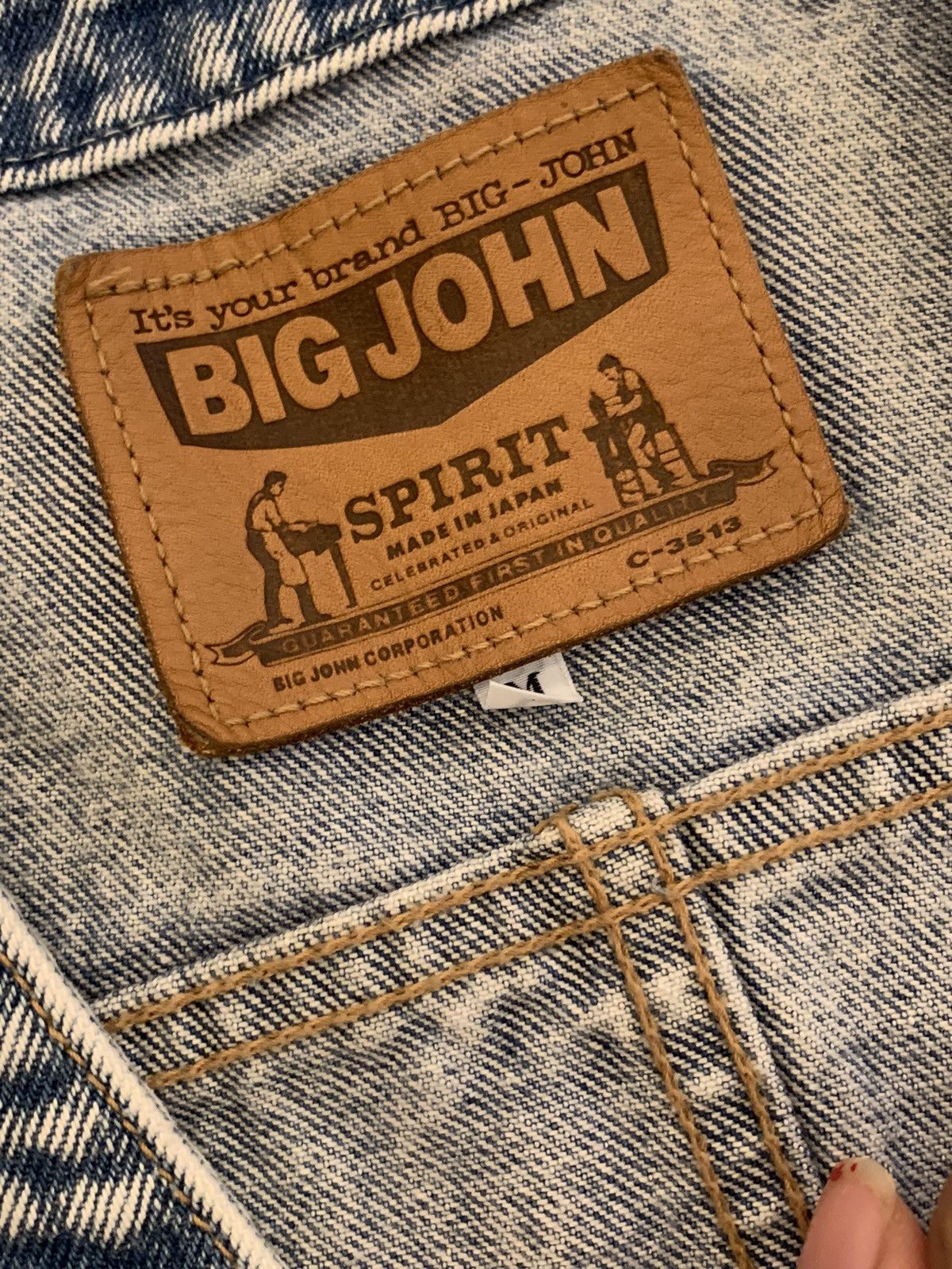 Vintage Denim vest BIG JOHN Size M / US 6-8 / IT 42-44 - 8 Thumbnail