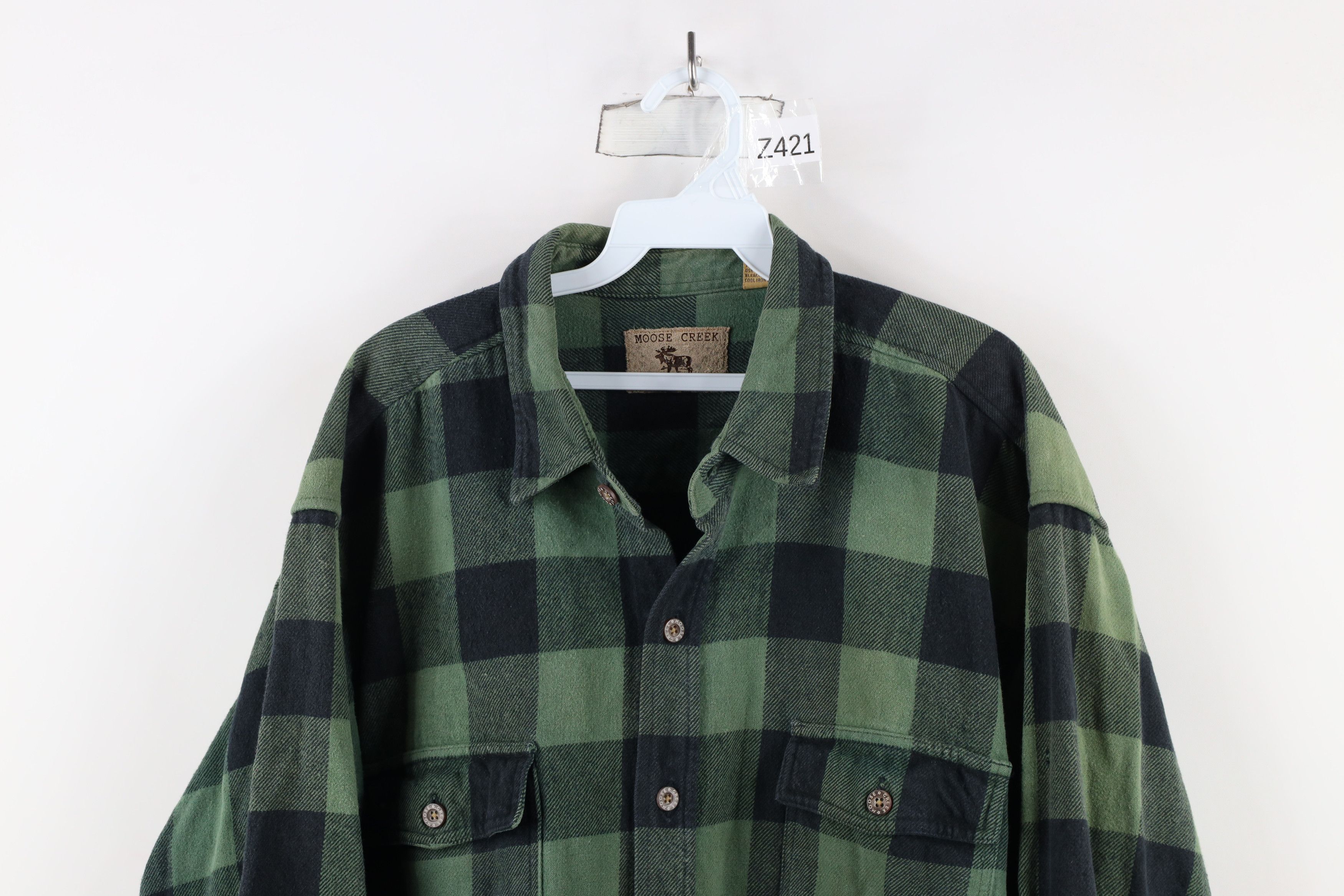 Vintage Vintage 90s Streetwear Heavyweight Flannel Button Shirt Size US XXL / EU 58 / 5 - 2 Thumbnail