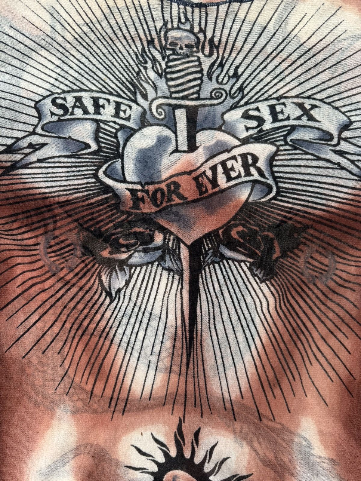 Jean Paul Gaultier Jean Paul Gaultier SS96 Safe Sex Forever Tattoo Mesh Top Grailed