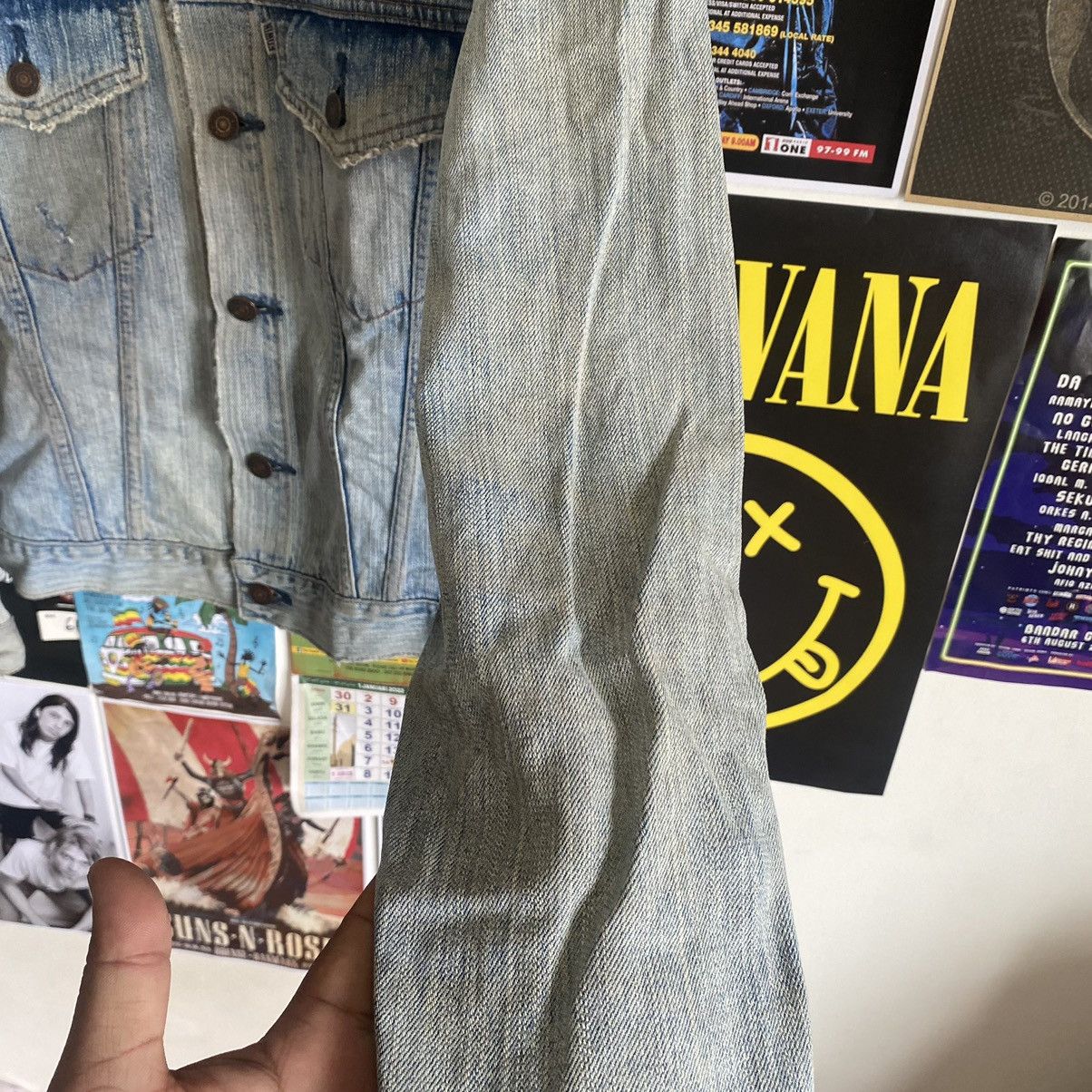 Edwin Vintage Edwin 80s-90s Washed Blue Distressed Denim Jacket Size US S / EU 44-46 / 1 - 9 Thumbnail