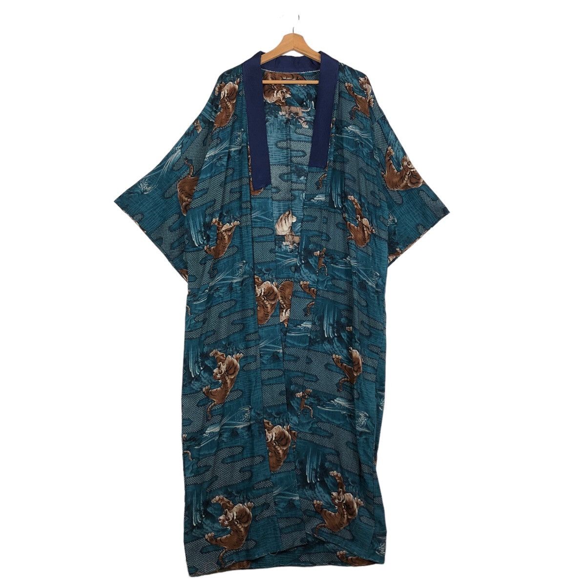 Japanese Brand 🔥90’s Vintage Traditional Japanese Kimono Over Print Tiger Size L / US 10 / IT 46 - 2 Thumbnail
