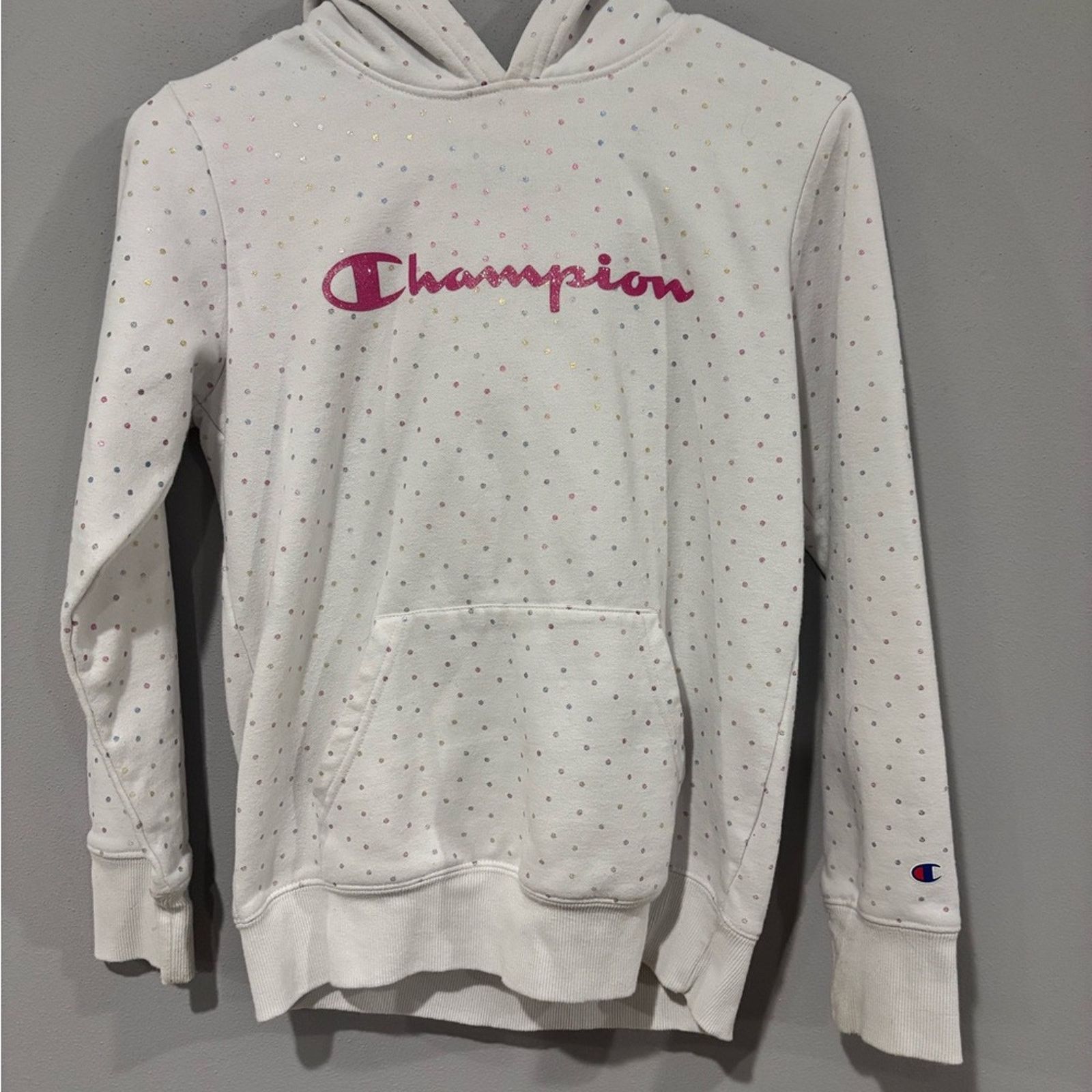 Champion Champion White Hoodie with Colorful Dots Girls 14/16 Size US S / EU 44-46 / 1 - 1 Thumbnail
