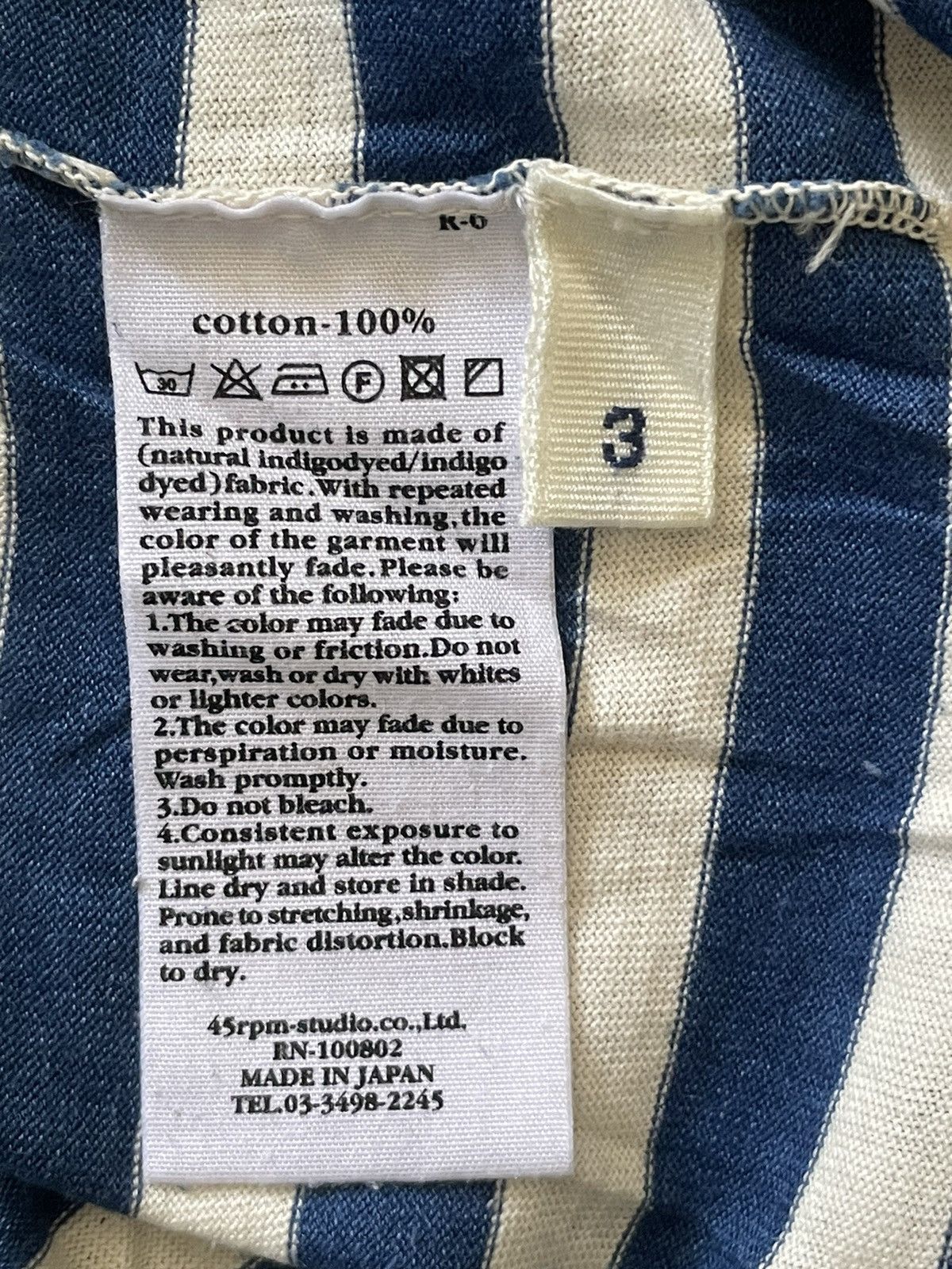 45rpm 45Rpm Natural Indigo Dyed Tshirt Size US M / EU 48-50 / 2 - 3 Thumbnail