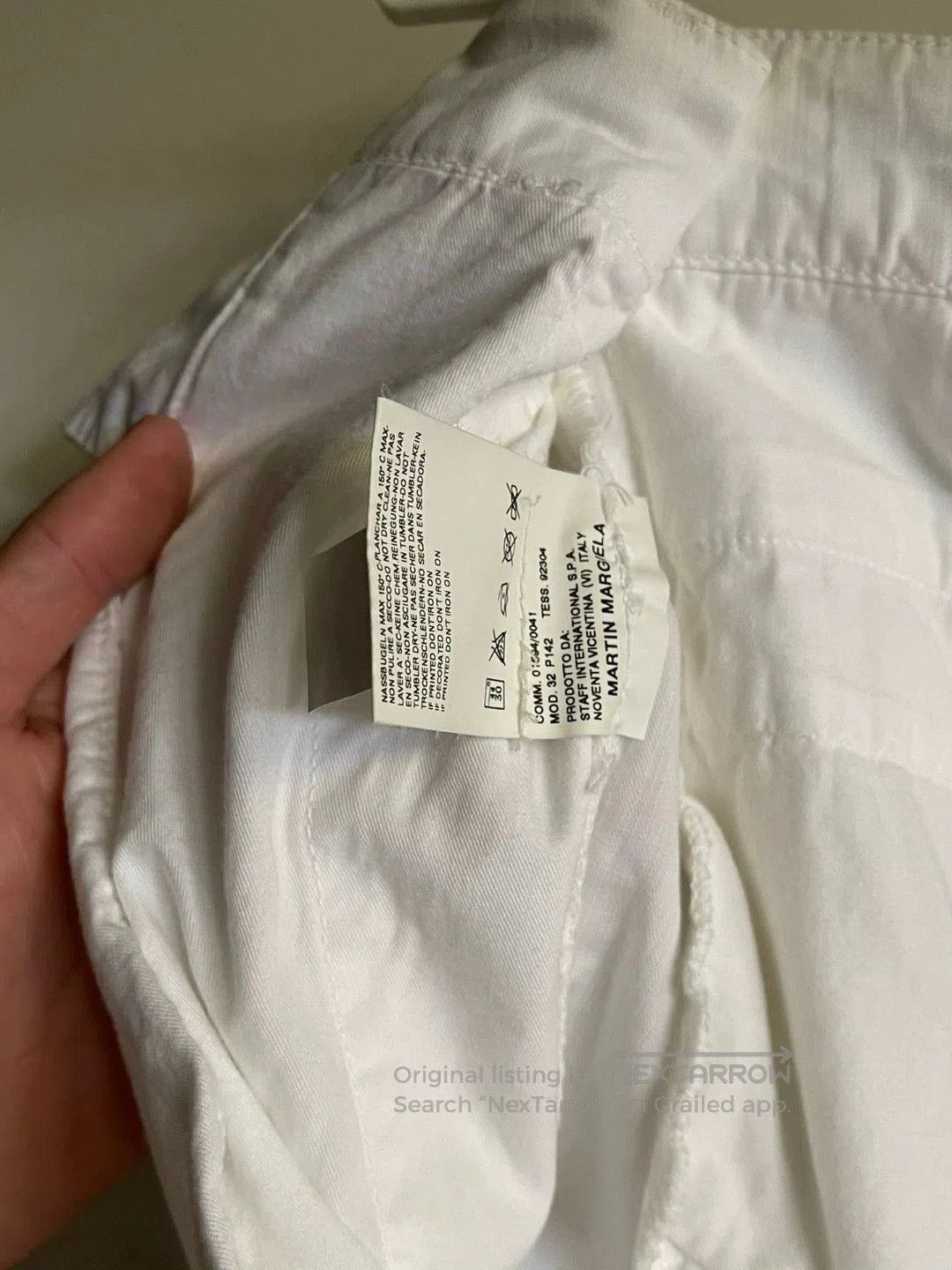 MM6 Martin Margiela White Cotton Trousers. Size US 30 / EU 46 - 6 Thumbnail