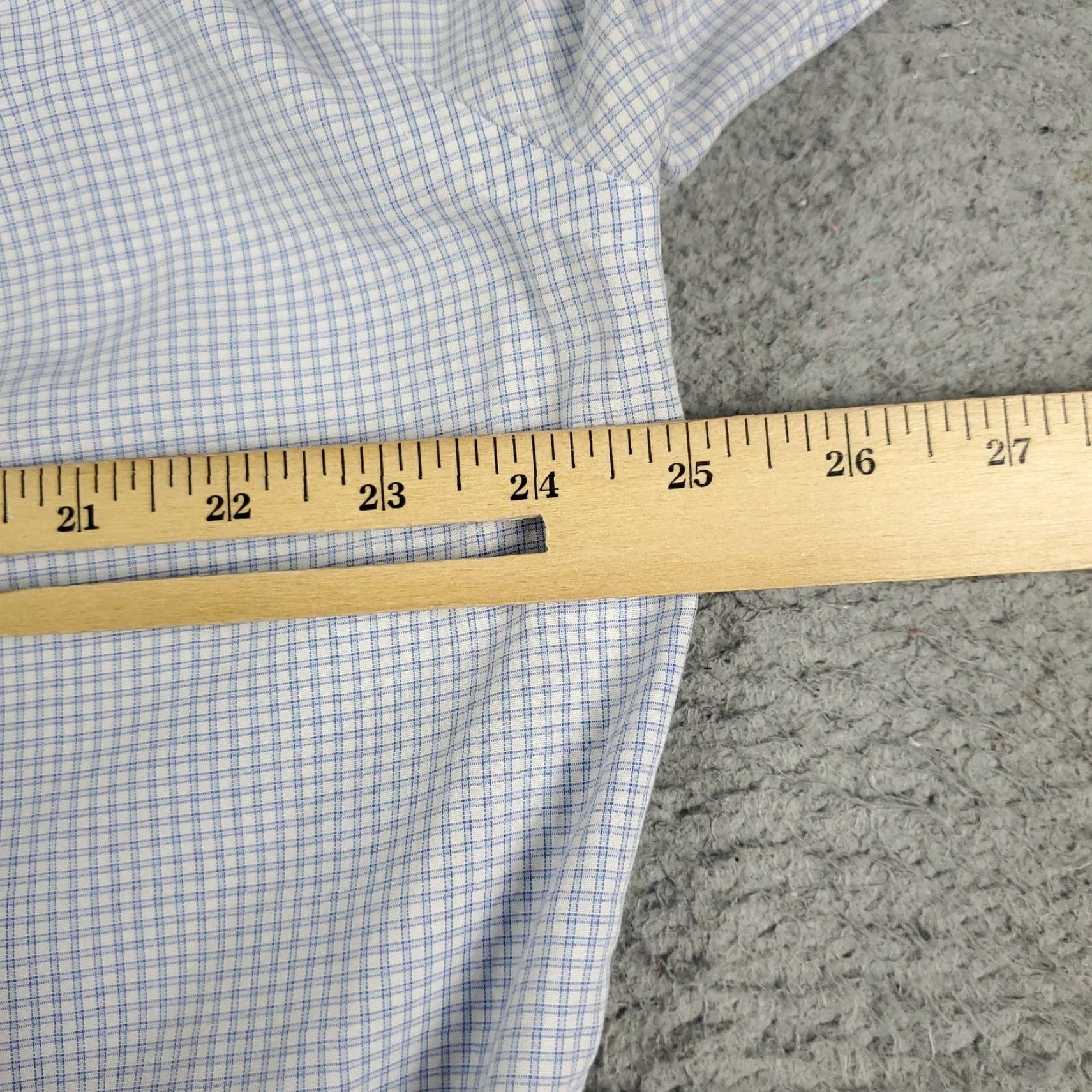 Brooks Brothers Brooks Brothers Dress Shirt Mens Size 17 Blue Plaid Long Sleeve Button Up Regular Fit Size 46R - 7 Thumbnail