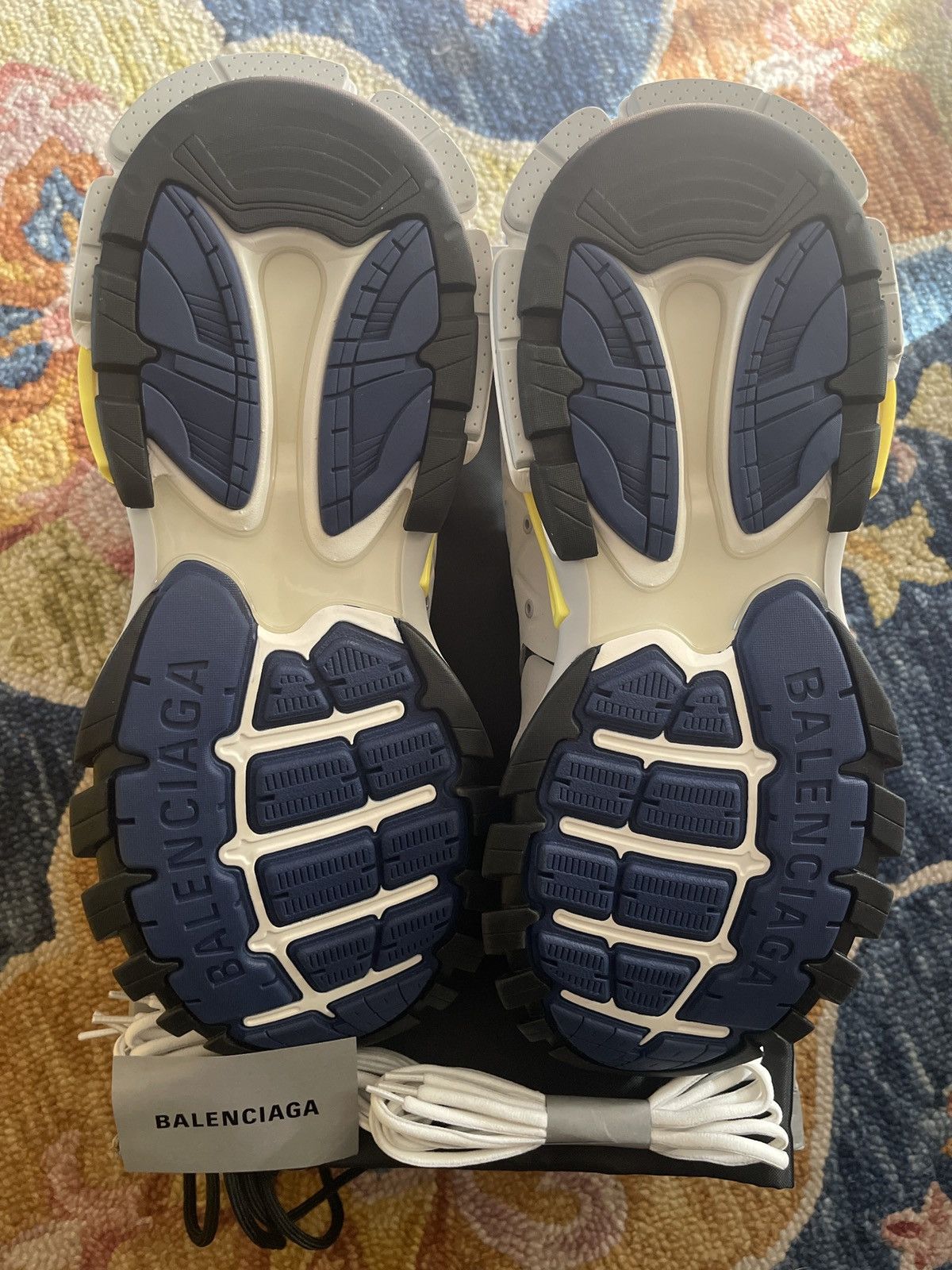 Balenciaga Balenciaga Track Sneakers Navy Yellow Grey Size 47EU / US 14 Size US 14 / EU 47 - 6 Thumbnail