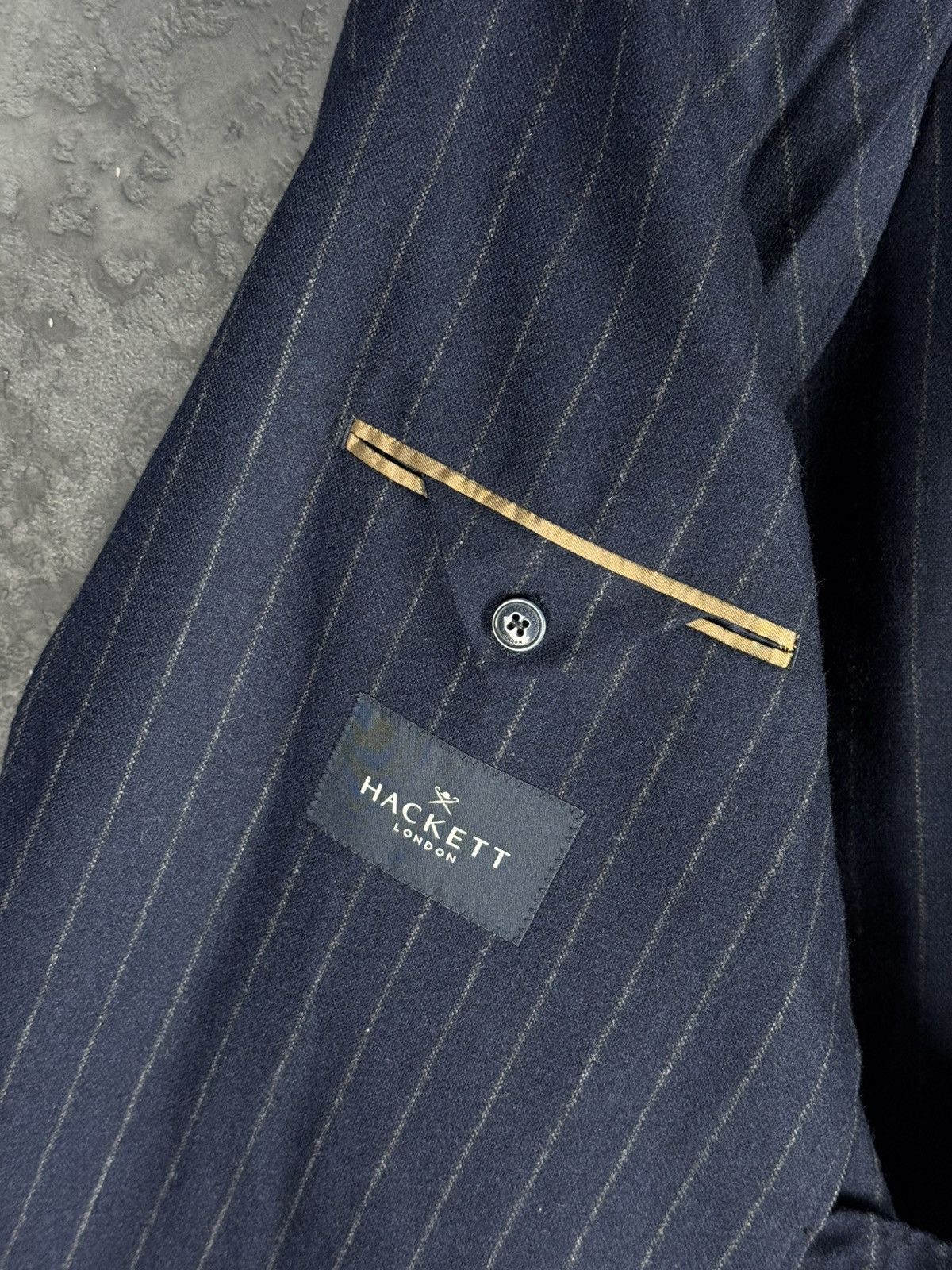 Hackett Hackett London Pinstripes Wool Men’s Blazer Jacket Size 46R - 10 Thumbnail