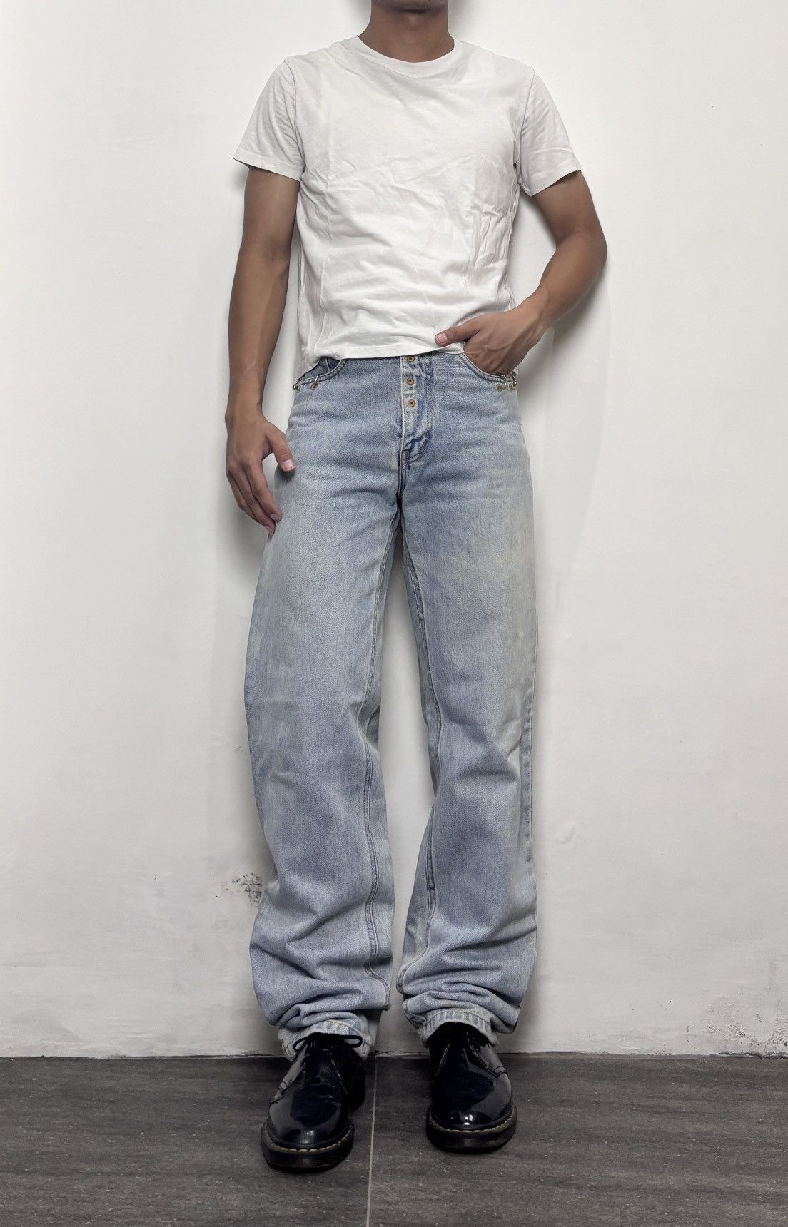 Yohji Yamamoto FREE TAX! 80s YYPH Studded Ring Accents Denim Jeans Size US 28 / EU 44 - 1 Thumbnail