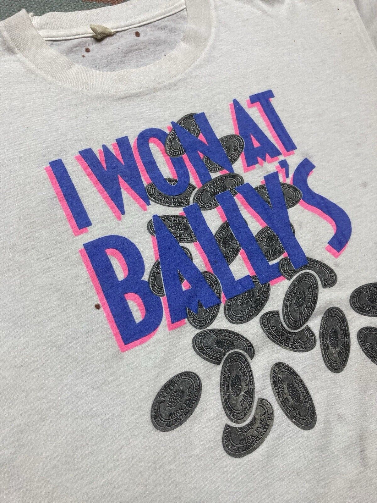 Vintage VTG 80s t shirt Bally’s casino gambling thin distressed L Size US L / EU 52-54 / 3 - 6 Thumbnail