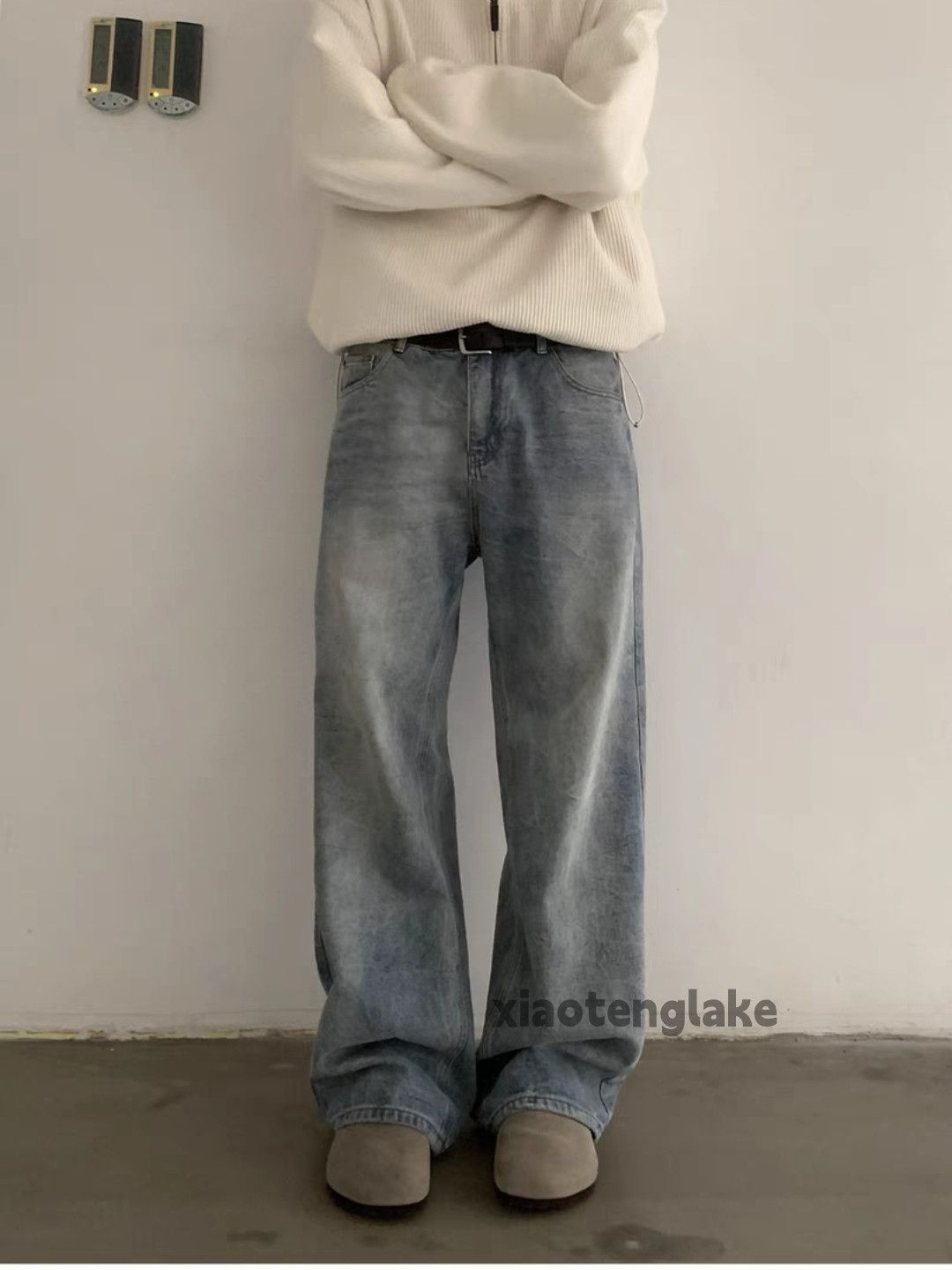 Jean × Vintage Washed faded cleanfit yuppie y2k loose baggy jeans Size US 30 / EU 46 - 3 Thumbnail