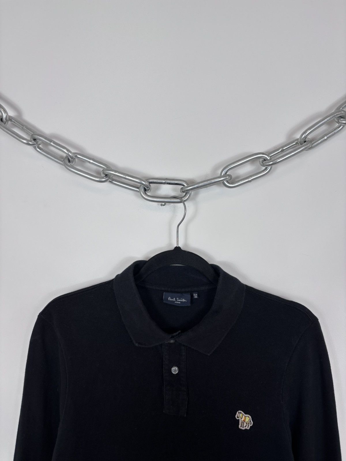 Paul Smith Paul Smith Men’s Zebra Black Cotton Long Sleeve Polo Shirt Size US XS / EU 42 / 0 - 3 Thumbnail