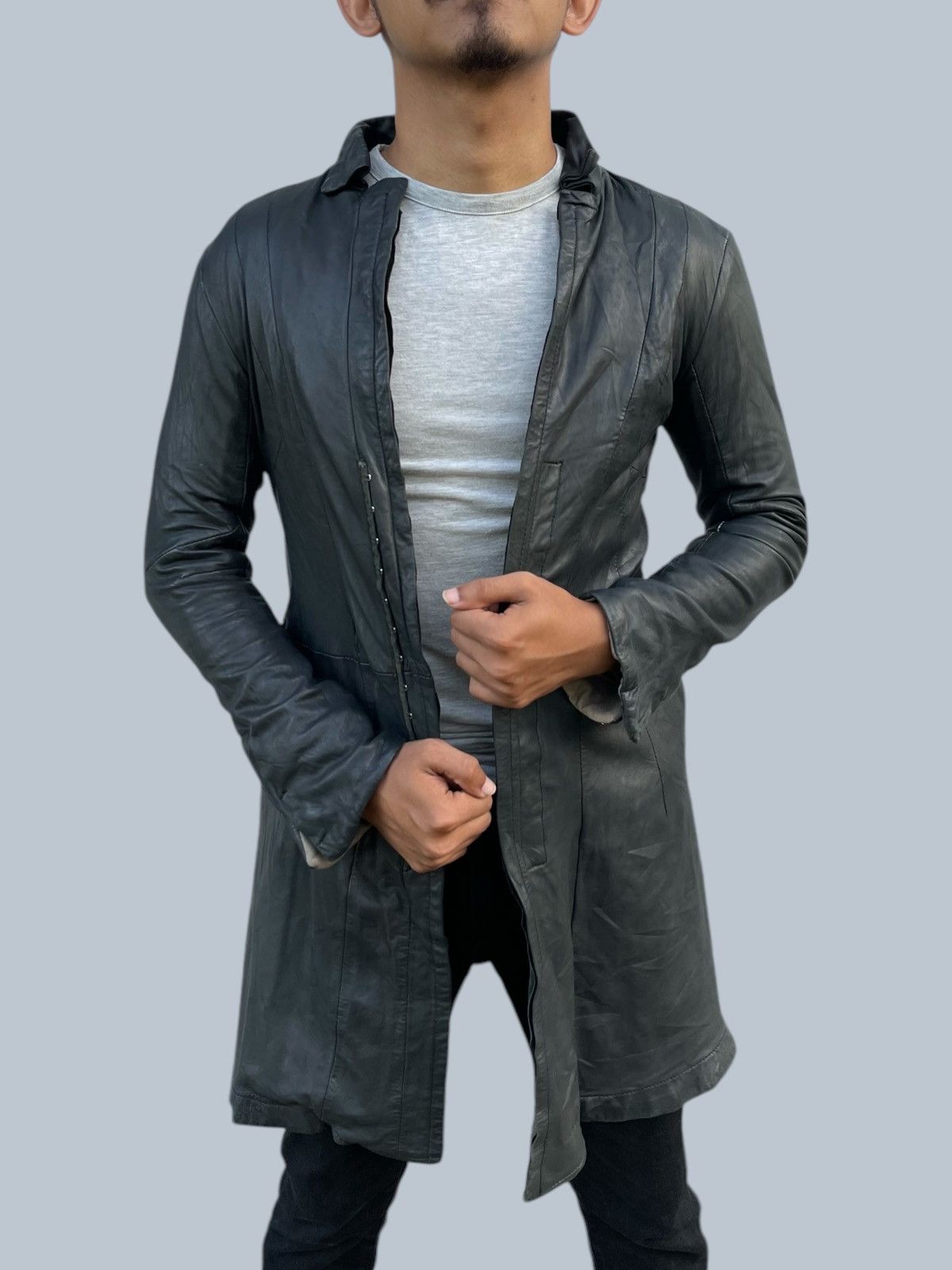 If Six Was Nine × Japanese Brand × KMRii 🔥VINTAGE HOCQUY SHEEP LEATHER COAT/JACKET Size US S / EU 44-46 / 1 - 2 Thumbnail