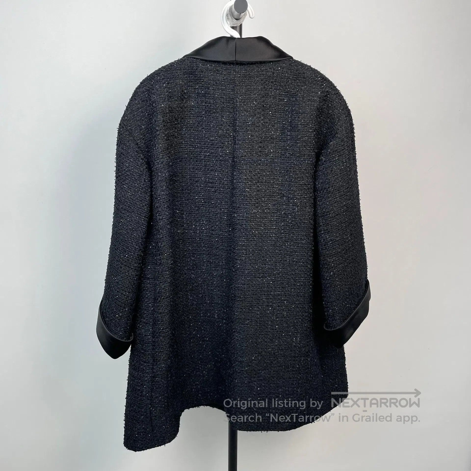 Chanel Chanel Black Fine Sparkle Shape Outerwear| Size XS / US 0-2 / IT 36-38 - 2 Thumbnail