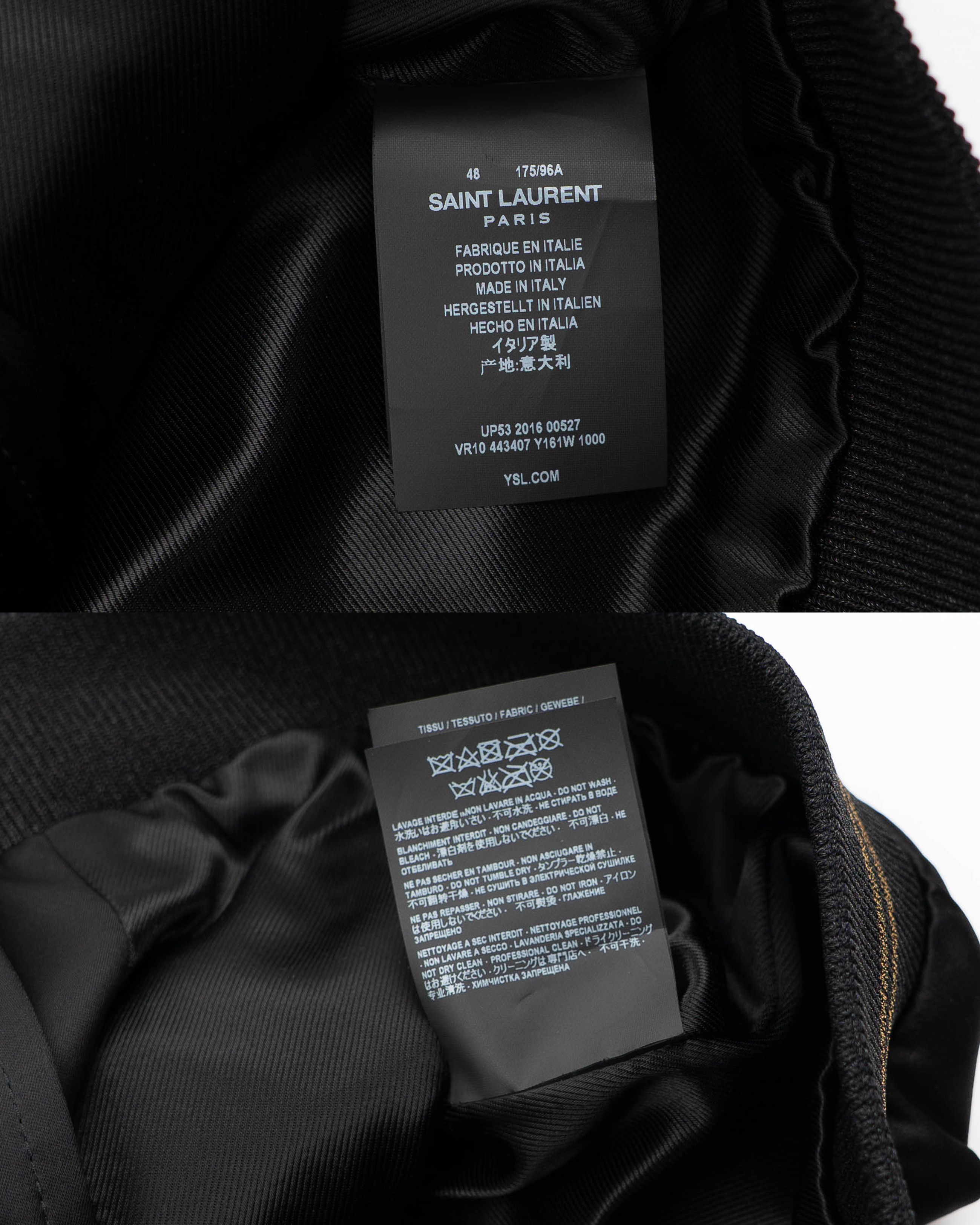 Saint Laurent Paris Palladium Souvenir Teddy Jacket (FW16) Size US M / EU 48-50 / 2 - 5 Thumbnail