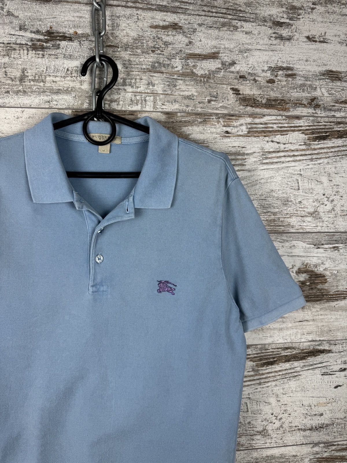 Burberry Vintage Burberry Brit polos metal logo luxury tee T-shirt Size US M / EU 48-50 / 2 - 1 Thumbnail
