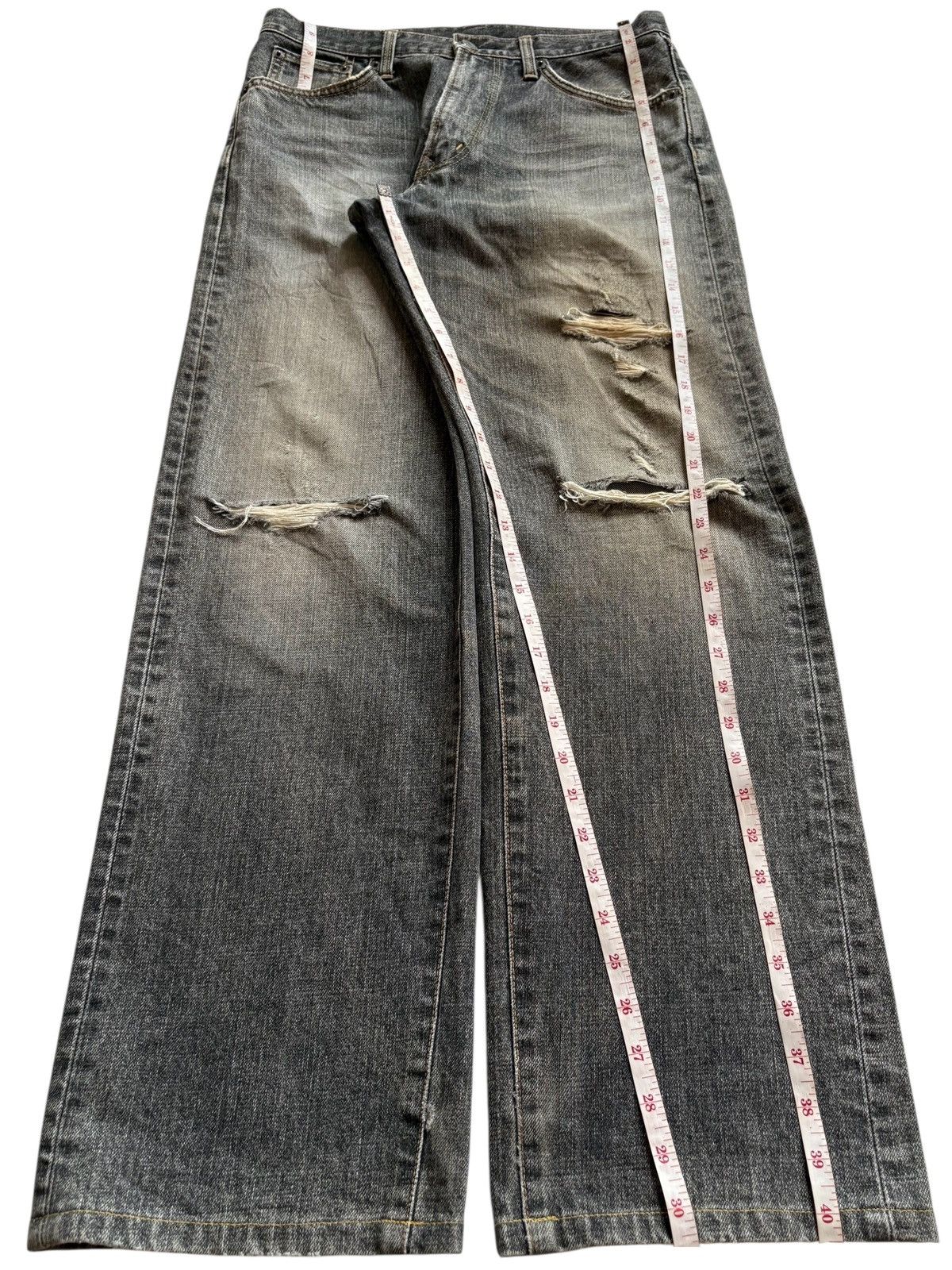 Edwin × Japanese Brand × Kapital Exclusive Vintage Edwin Mud Wash Distressed Rip Baggy Jean Size US 30 / EU 46 - 13 Thumbnail