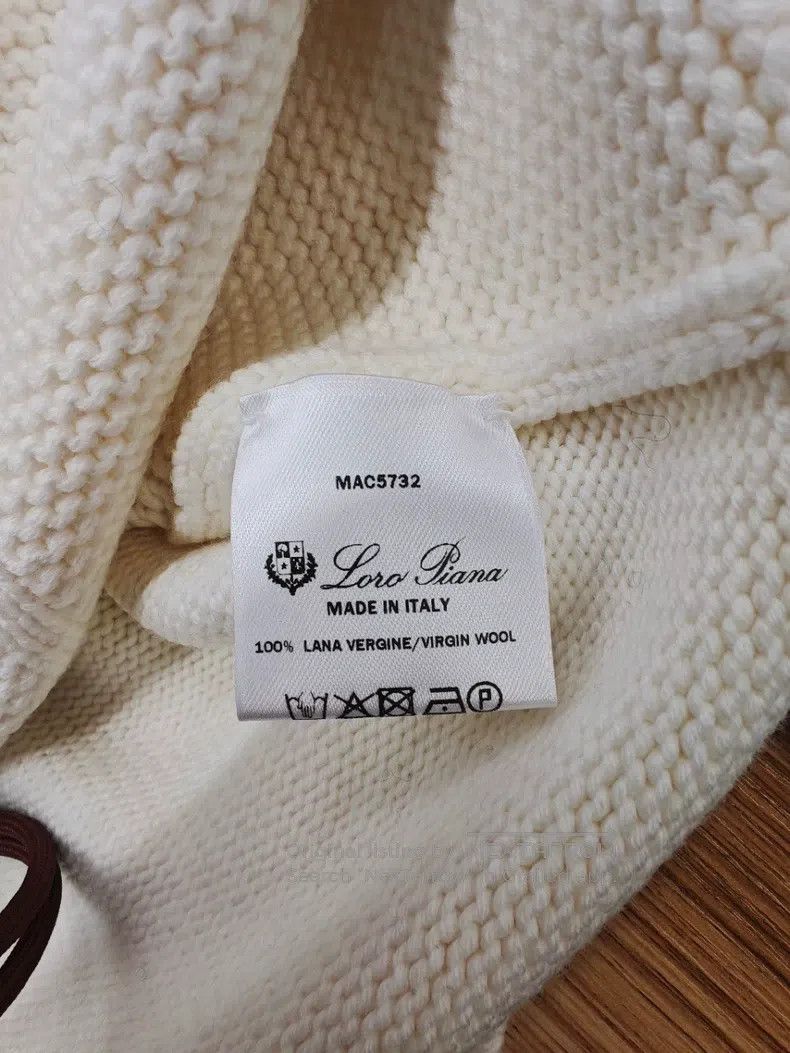 Loro Piana Loro Piana Men's Beige Striped Knitted Sweater Size US M / EU 48-50 / 2 - 9 Thumbnail