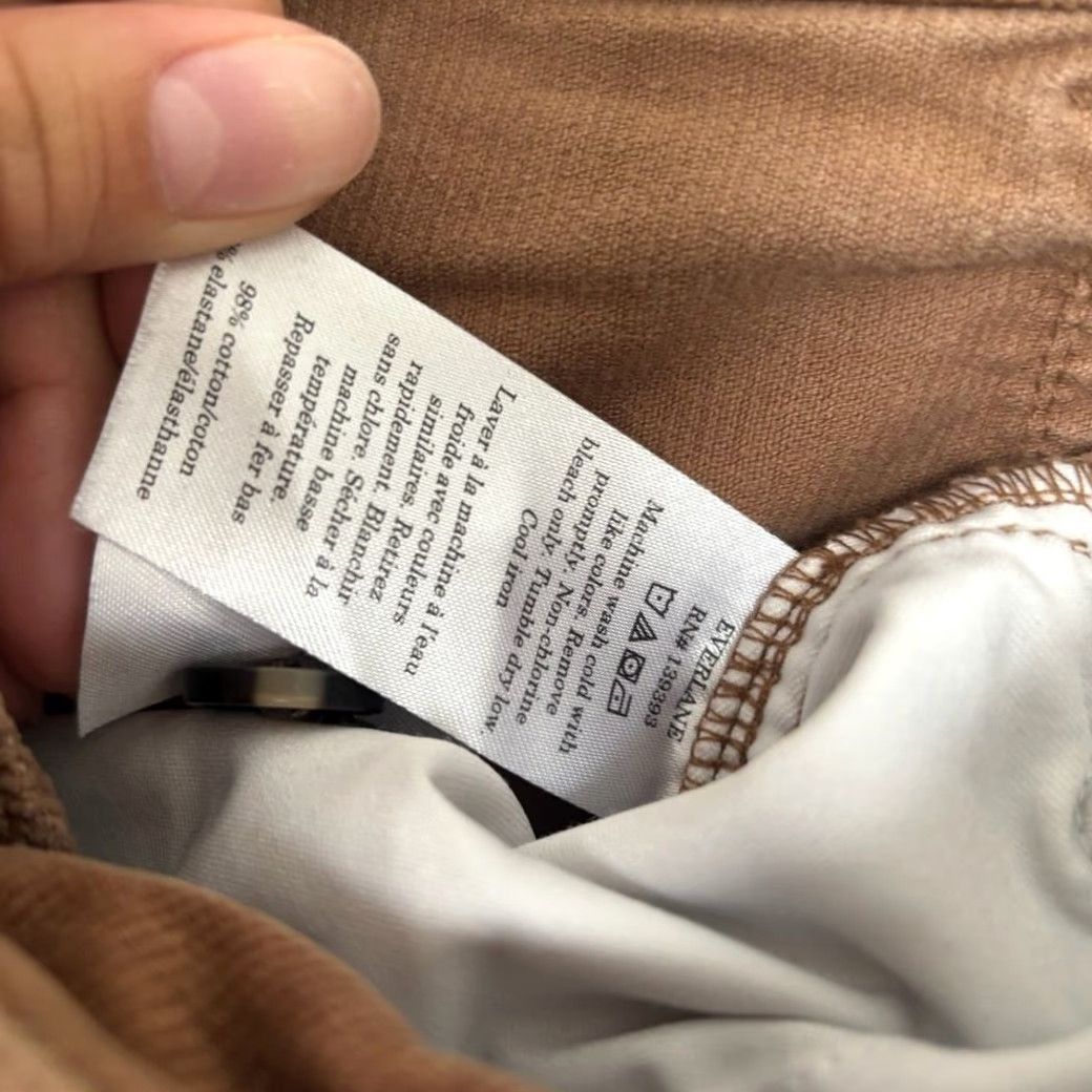 Everlane EVERLANE The Way High Drape Pant Corduroy Tan Brown Wide Leg Women's Size 12 Size 34" / US 12 / IT 48 - 4 Thumbnail