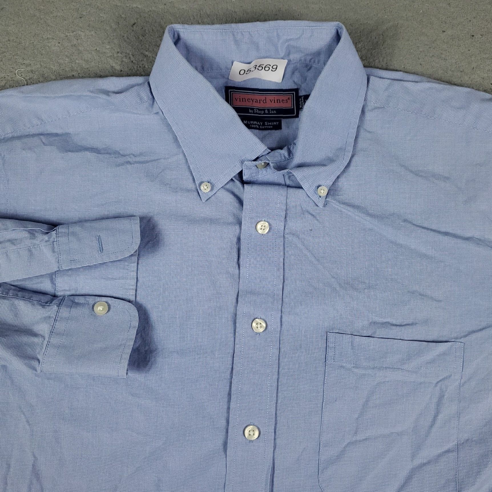 Vineyard Vines Vineyard Vines Shirt Mens XL Blue Button Up Long Sleeve STAINED Casual Size US XL / EU 56 / 4 - 2 Thumbnail