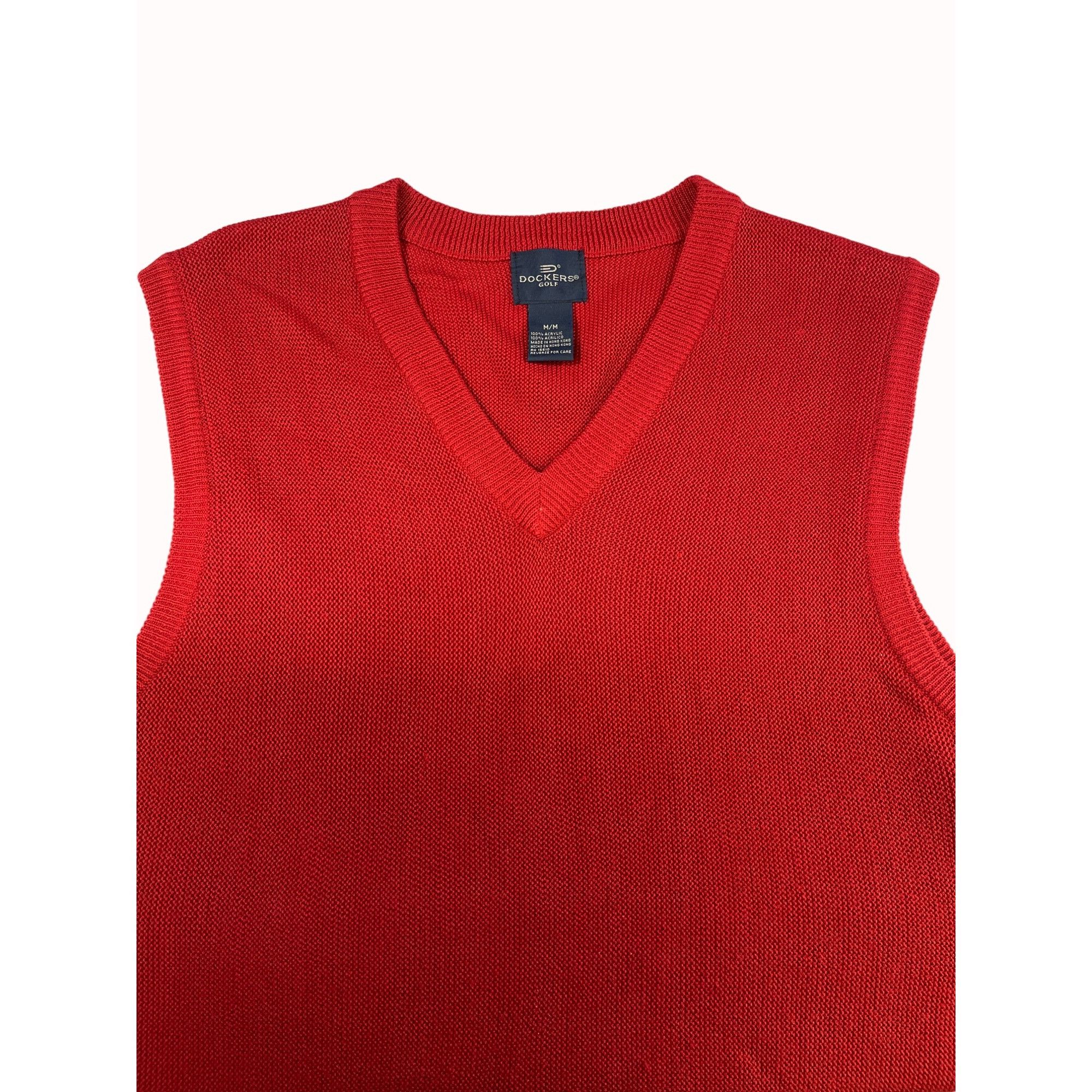 Dockers Dockers Golf Mens Red Acrylic Golf Sweater Vest Size M SKU 6 Size US M / EU 48-50 / 2 - 3 Thumbnail