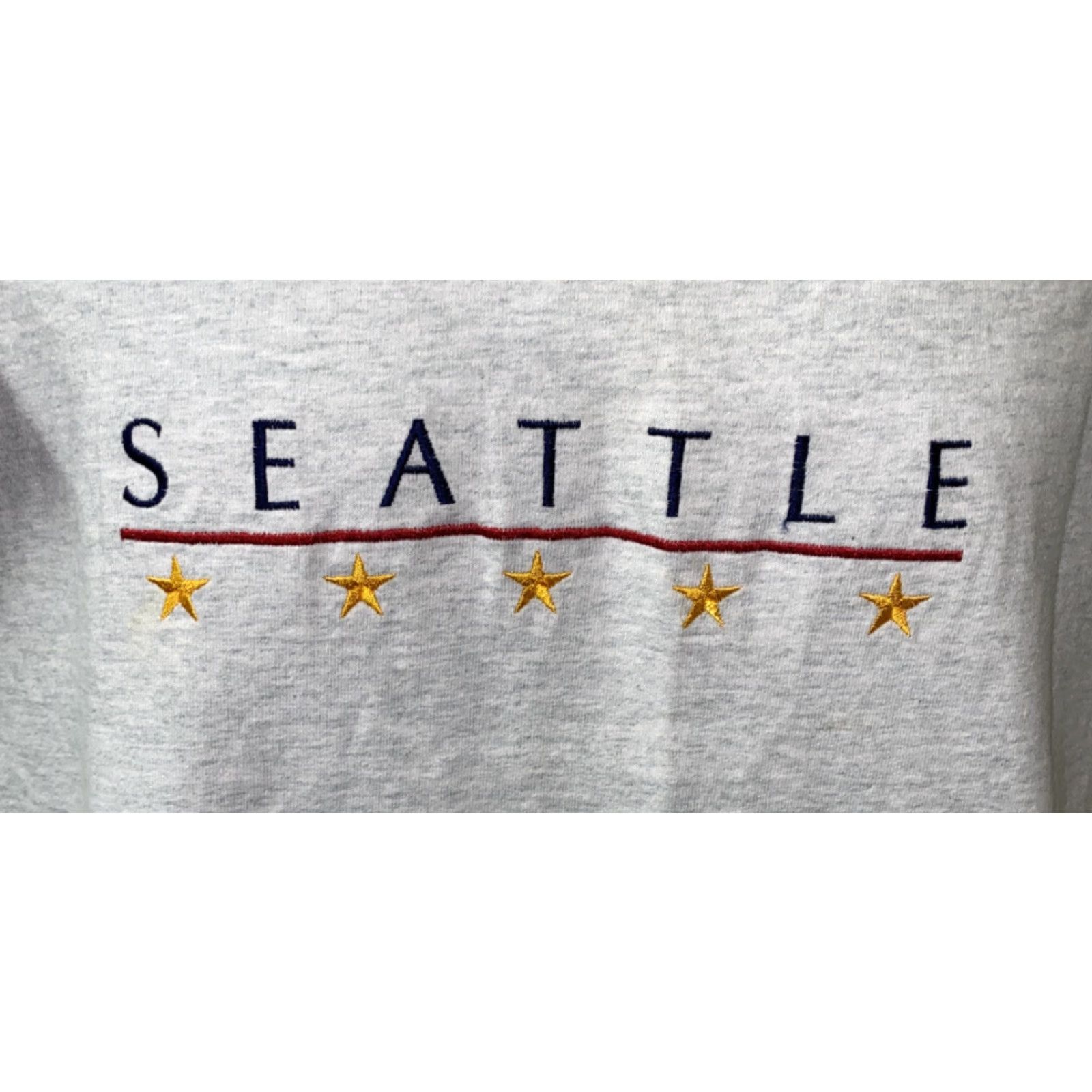 Fruit Of The Loom VINTAGE Fruit of the Loom Seattle Short Sleeve Basic T-Shirt Mens L White/Gray USA Shirt Size US L / EU 52-54 / 3 - 3 Thumbnail