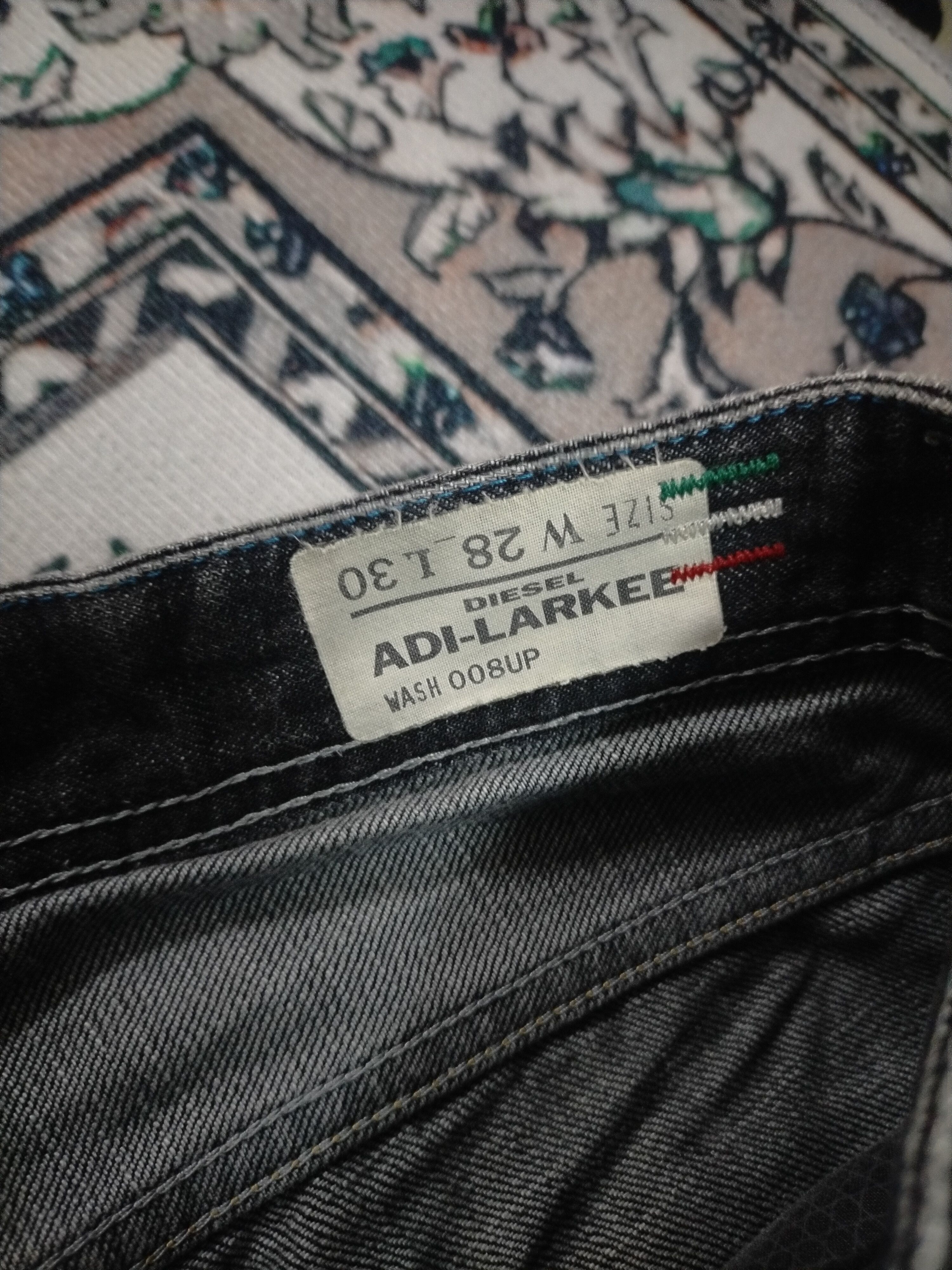Adidas 🔥 Vintage 🔥Adidas x Diesel Mudwash Distressed Jeans Size US 30 / EU 46 - 9 Thumbnail