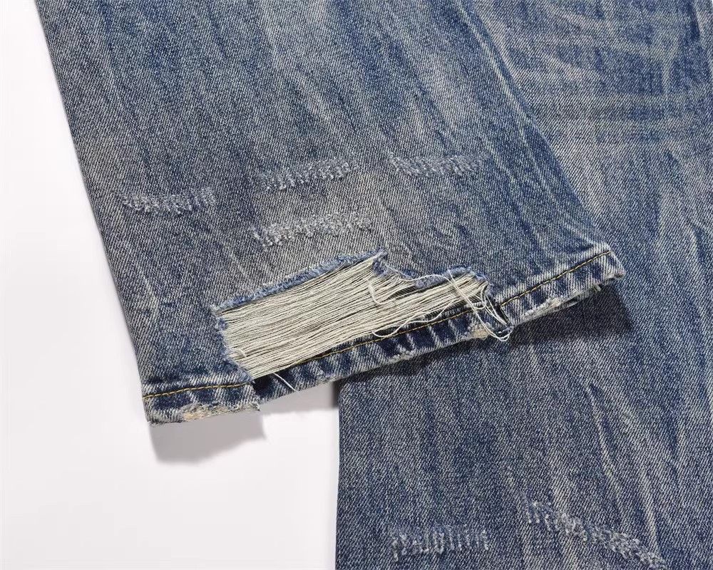 Japanese Brand × Jean Vinage trendy washed distressed loose ripped jeans Size US 34 / EU 50 - 7 Thumbnail