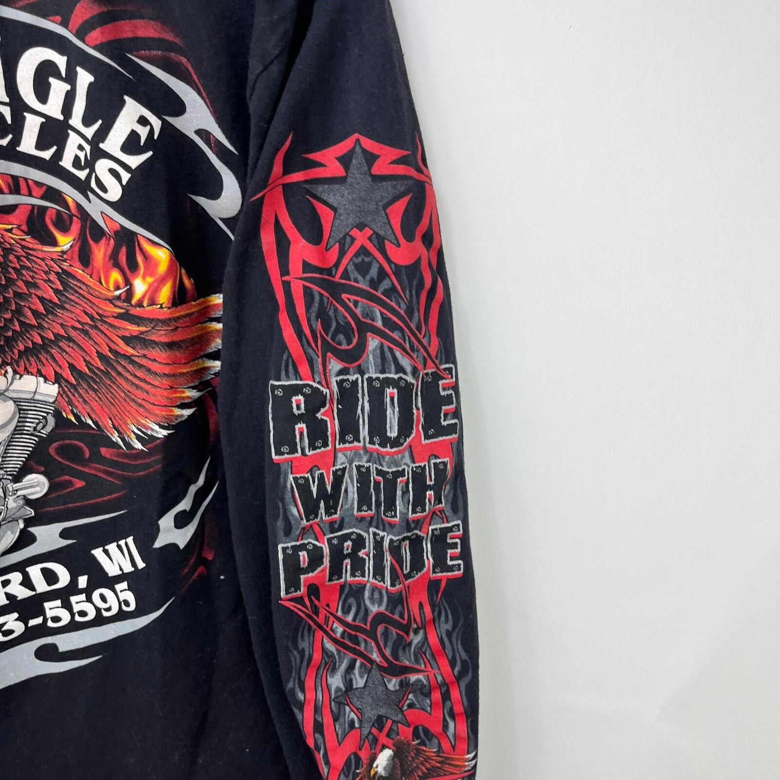 Vintage Vintage Flames Biker Eagle Motorcycle Shirt Medium Flames Size US M / EU 48-50 / 2 - 4 Thumbnail