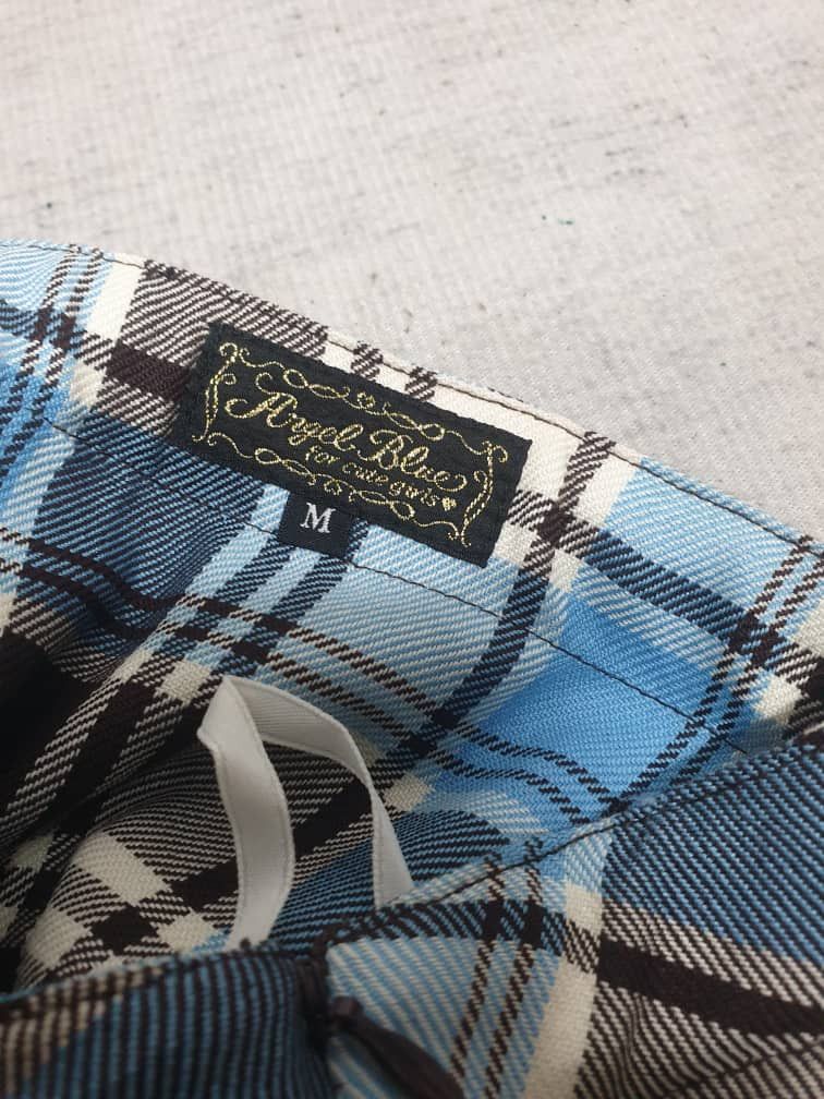 Angel Blue Angel blue Checkered blue colour Mini Skirt Size 28" / US 6 / IT 42 - 2 Thumbnail