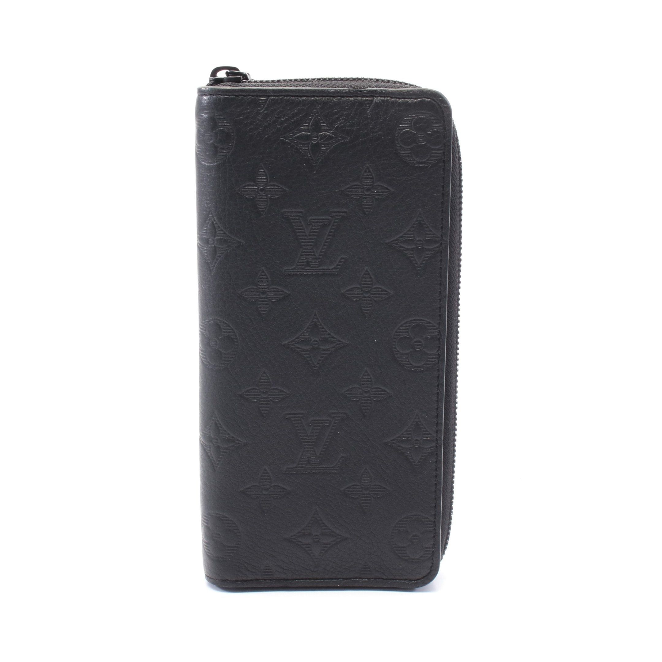 Louis Vuitton Louis Vuitton Zippy Wallet Vertical Monogram Shadow Round Zipper Long Leather Black Size ONE SIZE - 1 Thumbnail