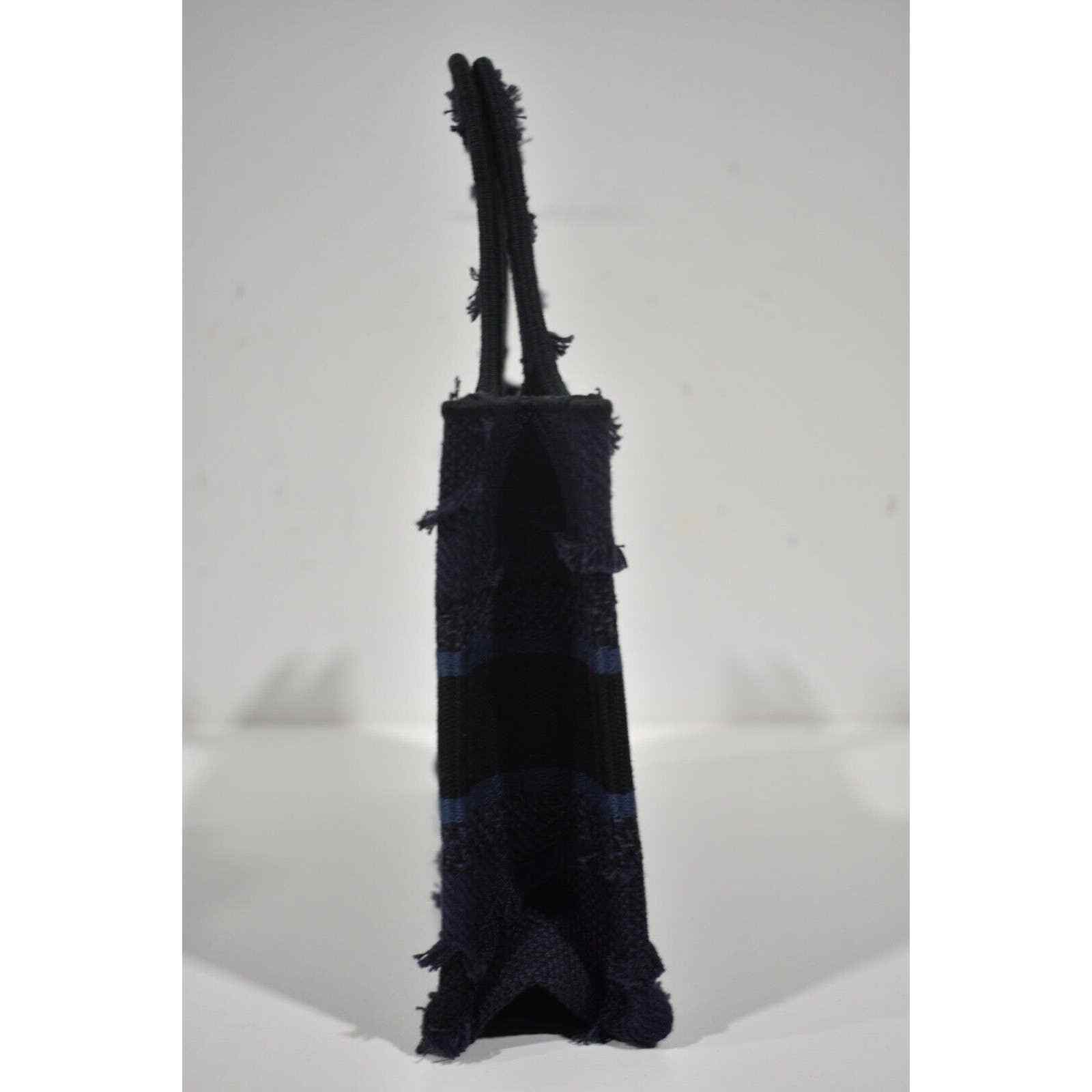 Dior Christian Dior Blue Frayed Mini Book Tote Top Handle Bag Size ONE SIZE - 4 Thumbnail