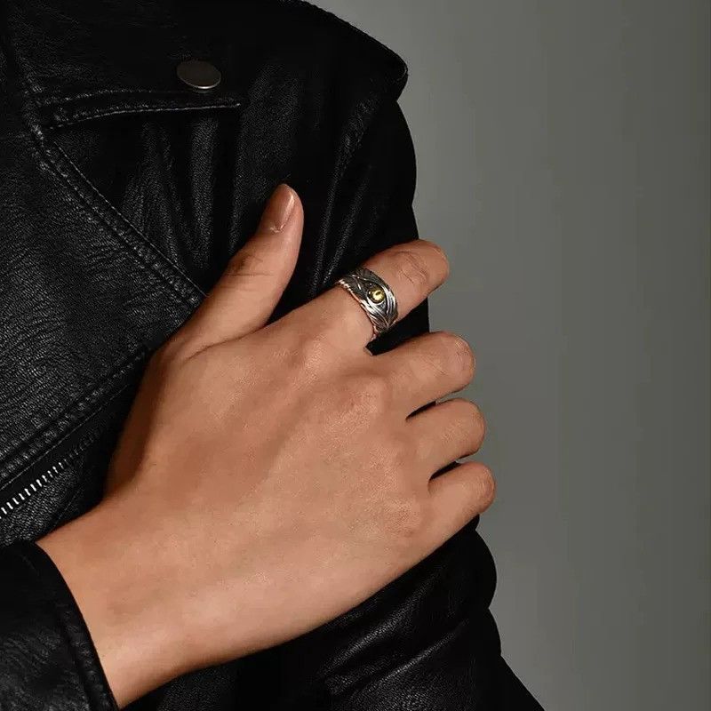 Other Retro Eye Feather Ring Size ONE SIZE - 3 Thumbnail