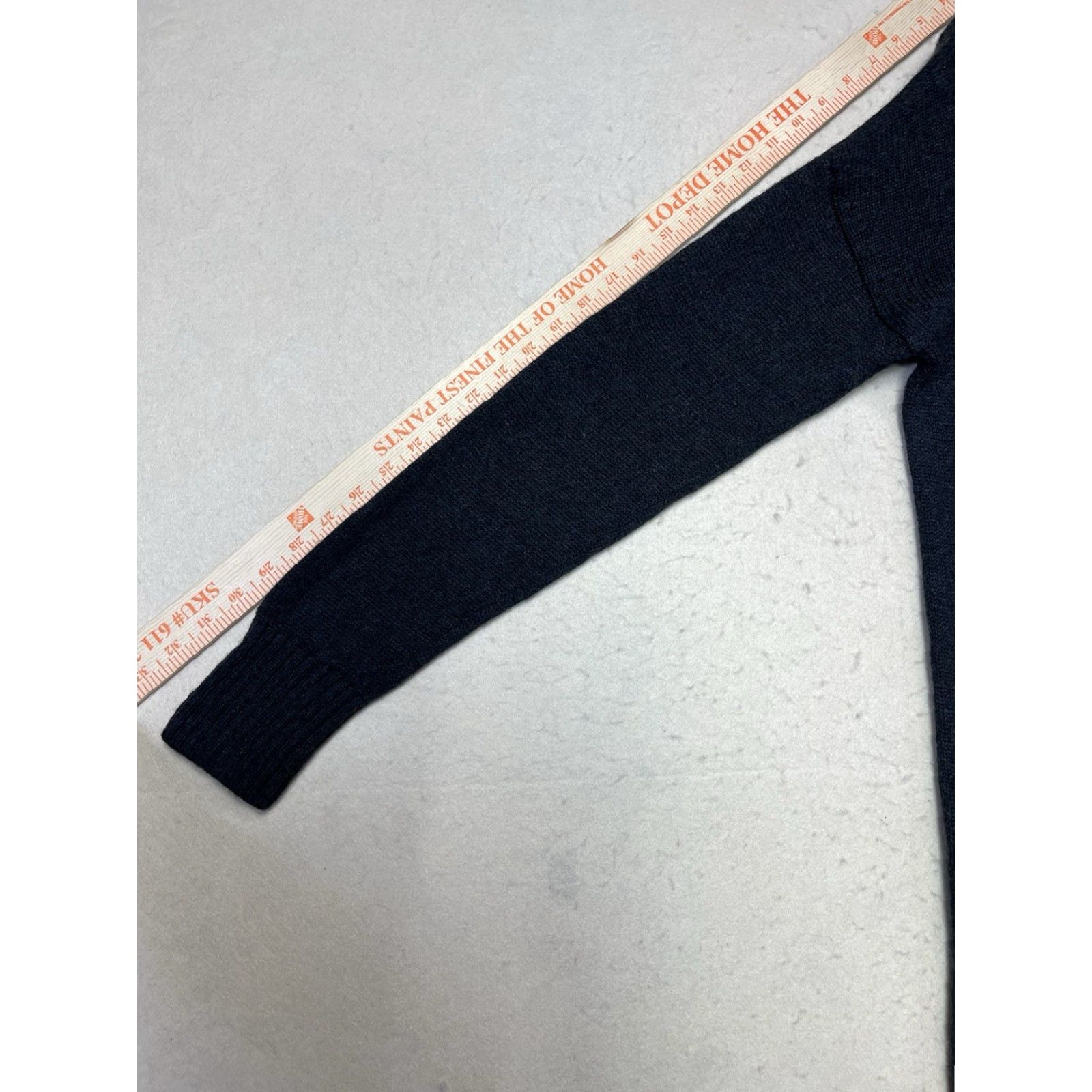 Vintage Kit and Ace Dress Merino Wool V-Neck Long Sleeve Midi Black Women's Small Size S / US 4 / IT 40 - 5 Thumbnail