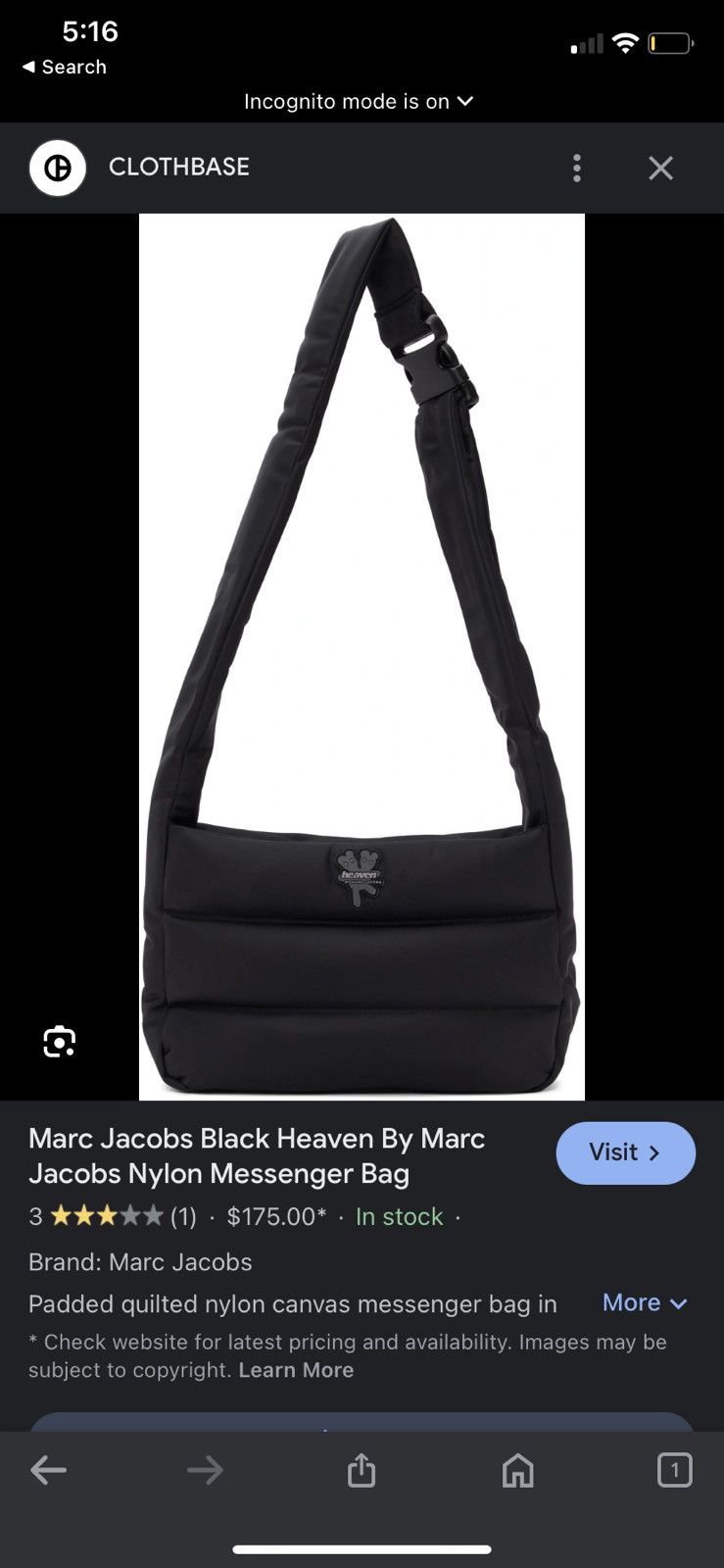 Heaven by marc jacobs heaven by marc jacobs nylon cross body messenger bag  | Grailed