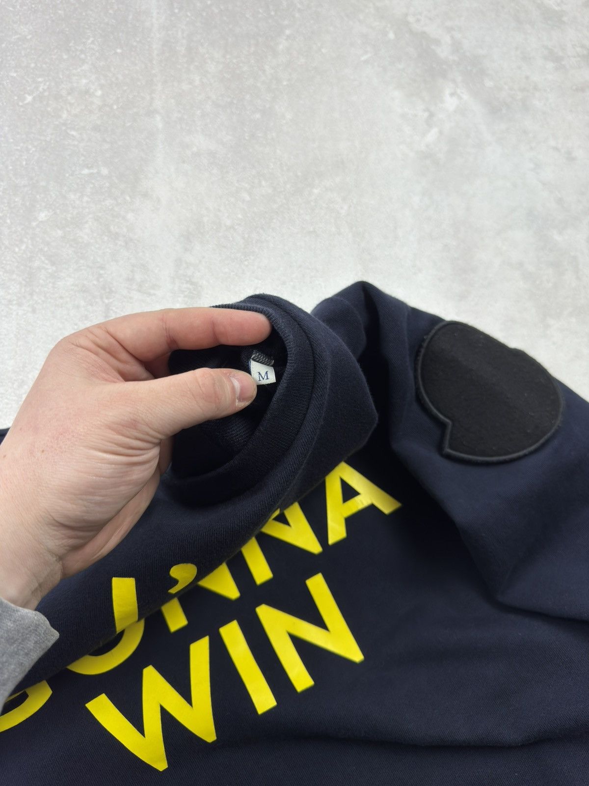 Moncler Moncler Maglia Girocollo I'm Gonna Win Blue Sweatshirt Patch Size US M / EU 48-50 / 2 - 10 Thumbnail