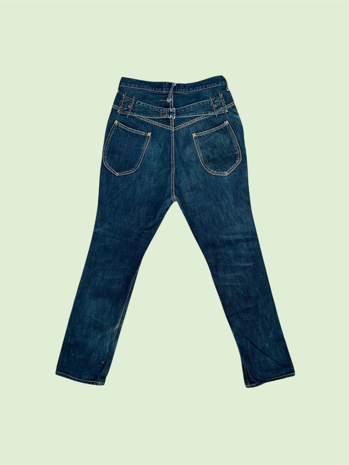 Kapital Kapital Cinch Back Drop Crotch Denim Pants Size US 29 - 2 Thumbnail