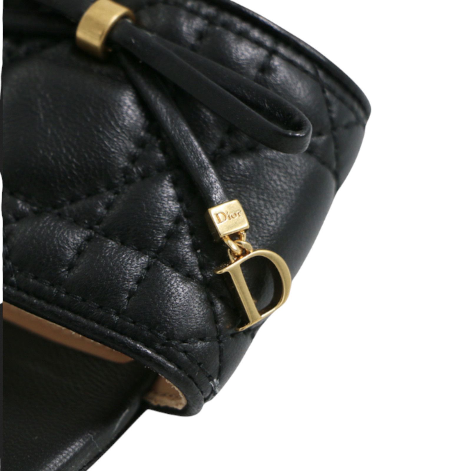 Dior Dior Cannage lambskin heeled sandal Size US 8 / IT 38 - 4 Thumbnail