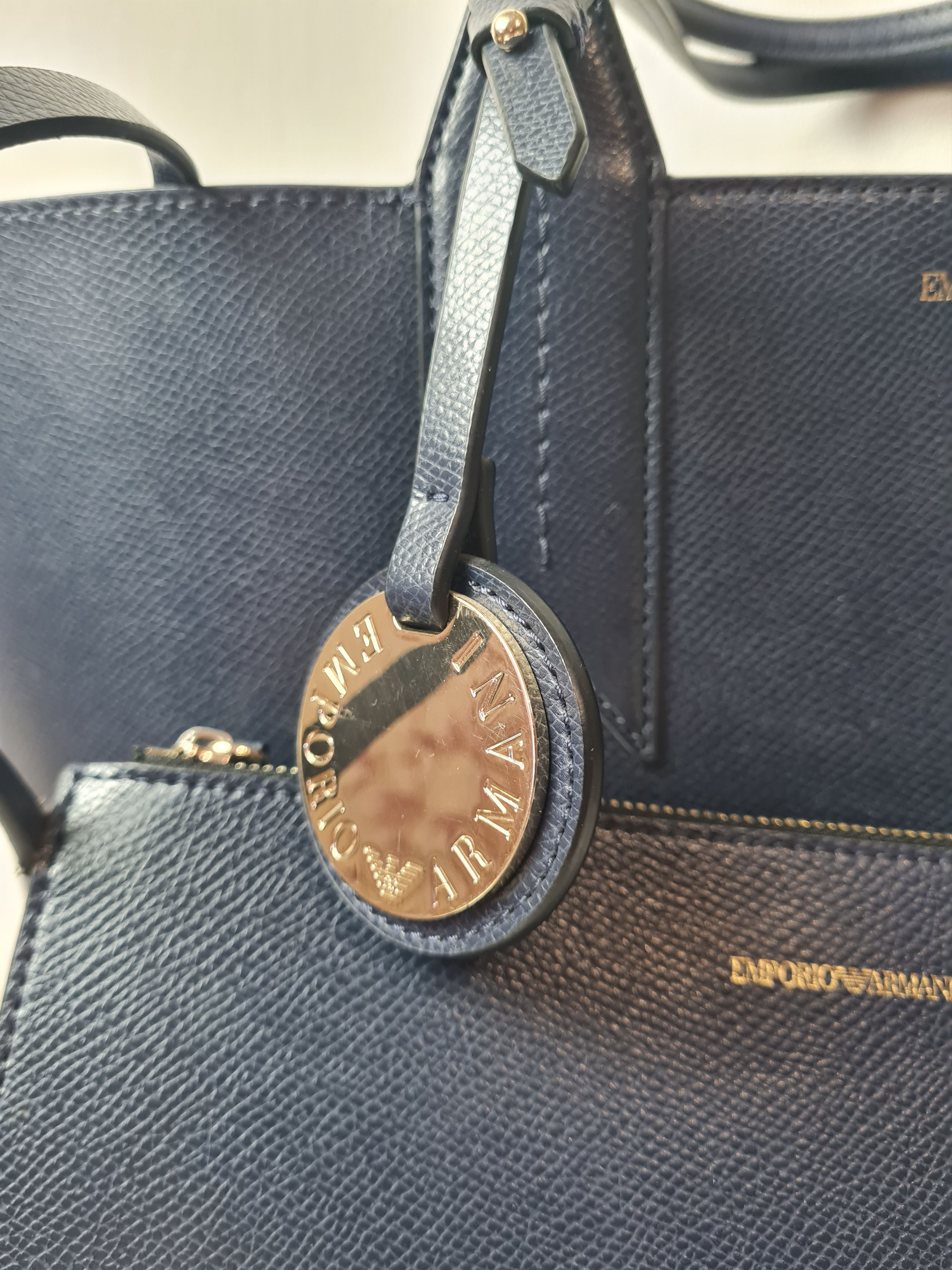 Emporio Armani Womens Vintage Emporio Armani Navy Shopper Bag Blue Size ONE SIZE - 6 Thumbnail