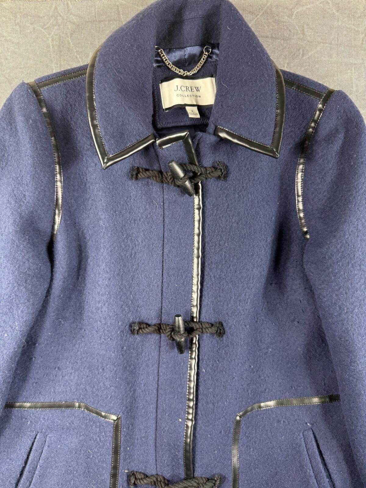 J.Crew J.Crew Coat Women's 2 Blue Collection Toggle Wool Cashmere Size XS / US 0-2 / IT 36-38 - 2 Thumbnail