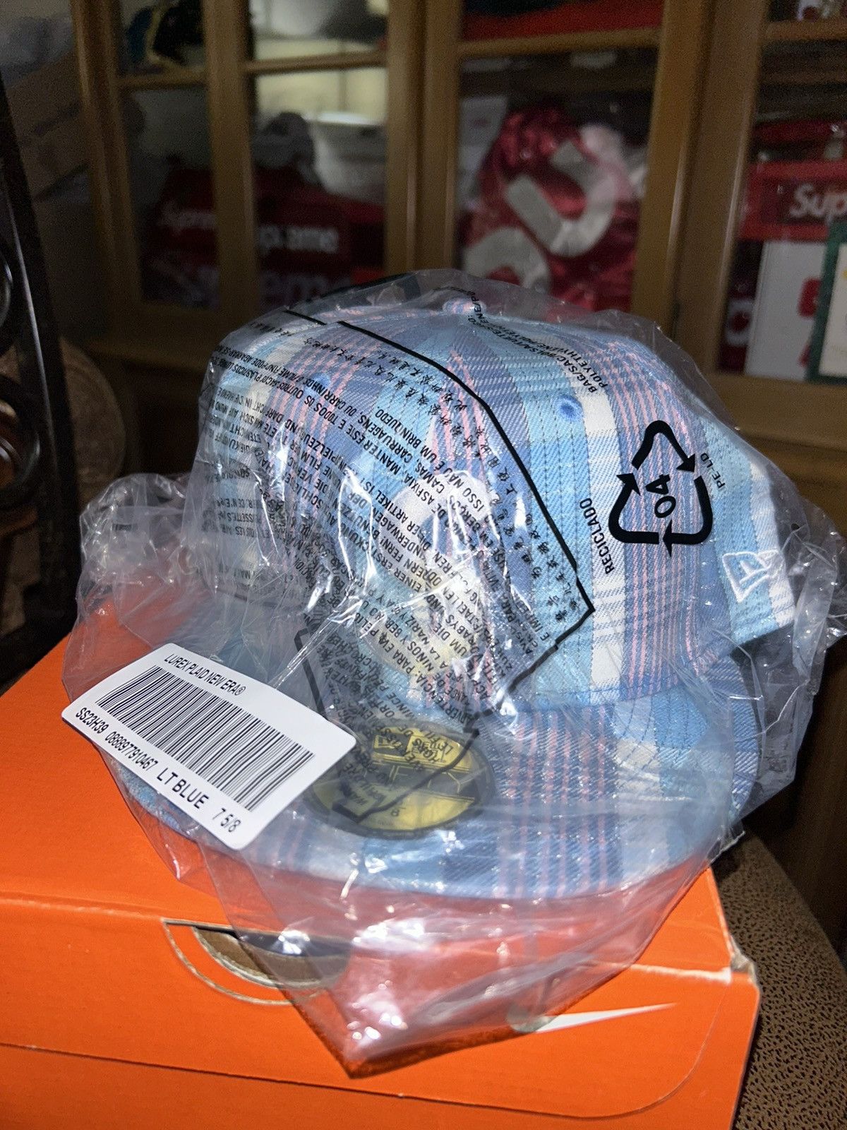 Supreme Metallic Plaid S Logo New Era SS23 NEW WITH TAGS