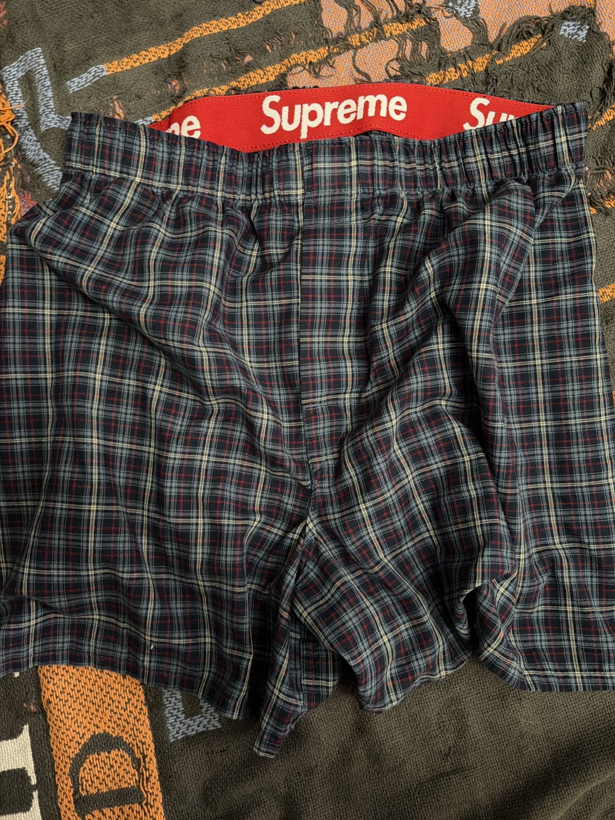 Supreme SUPREME plaid boxers | Grailed