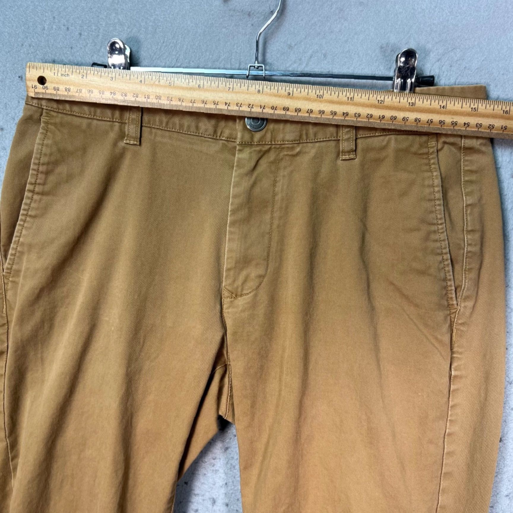 Bonobos Bonobos Mens Chino Pants Tailored Khaki Cotton Blend Beige 30 x 30 Flat Front Mid Rise Straight Pants Mens 30 Casual Vintage No N/A Size US 30 / EU 46 - 6 Thumbnail
