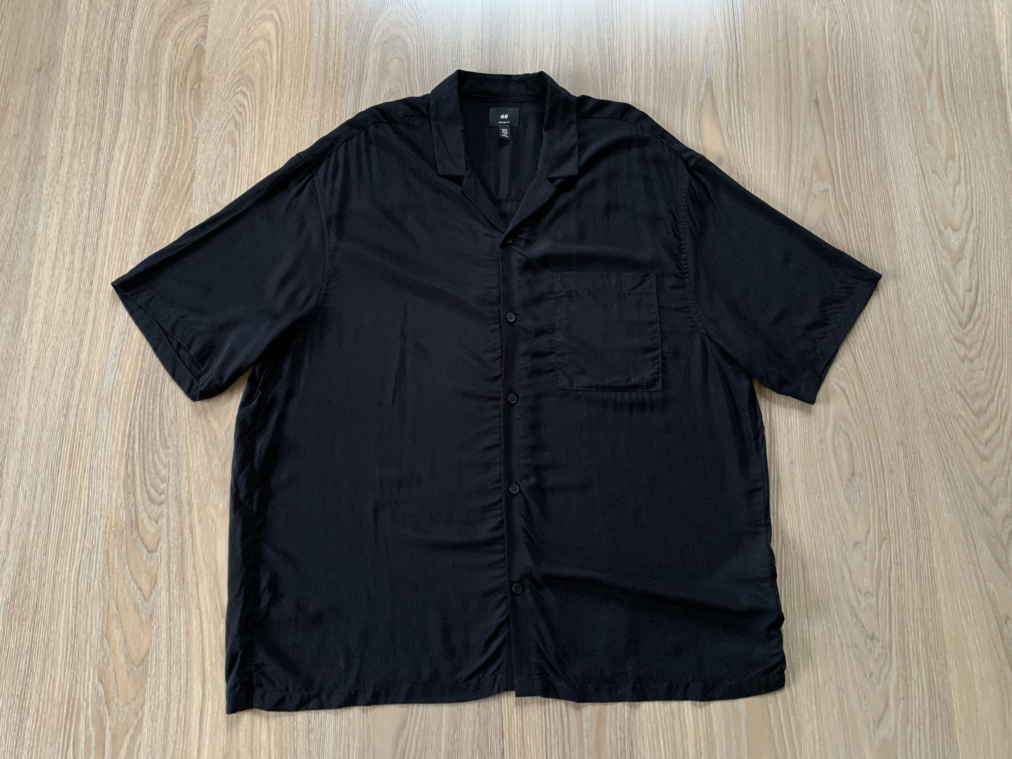 H&M H&M Black Hawaiian Shirt Size US XL / EU 56 / 4 - 2 Thumbnail
