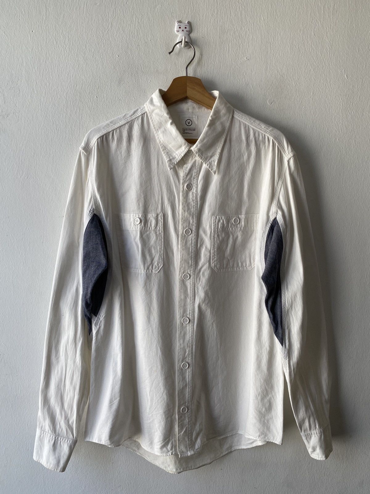 Japanese Brand × Visvim Vintage Visvim Patchwork Design Button Up Shirt Size US M / EU 48-50 / 2 - 3 Thumbnail